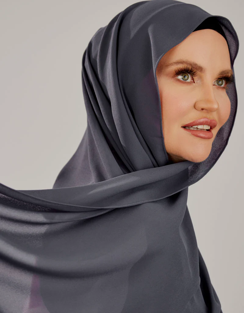 Chiffon Shawl - Shades of Light Blue - Image 5