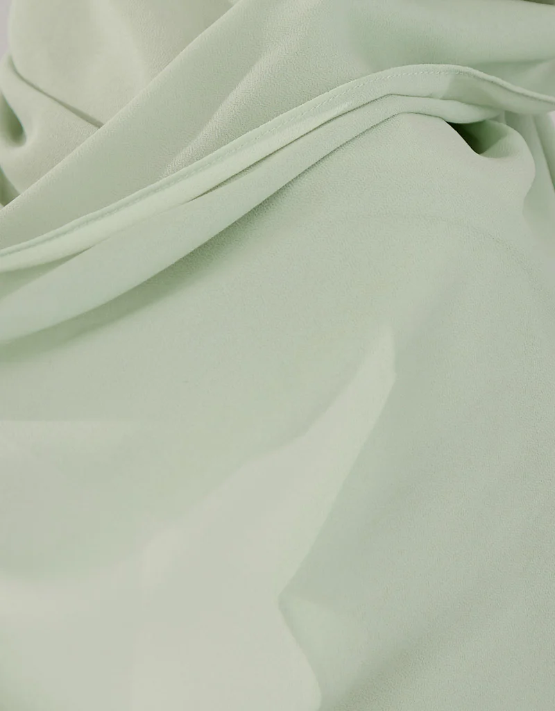 Chiffon Shawl - Shades of Light Green - Image 2