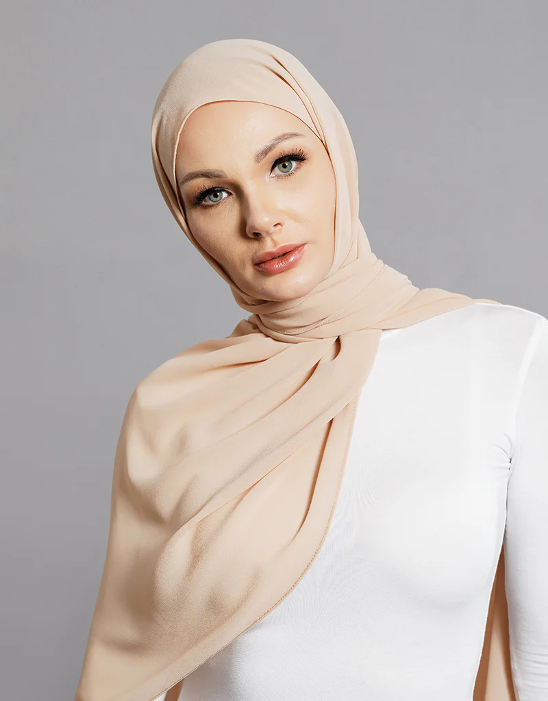 Chiffon Shawl - Shades of Nude - Image 2