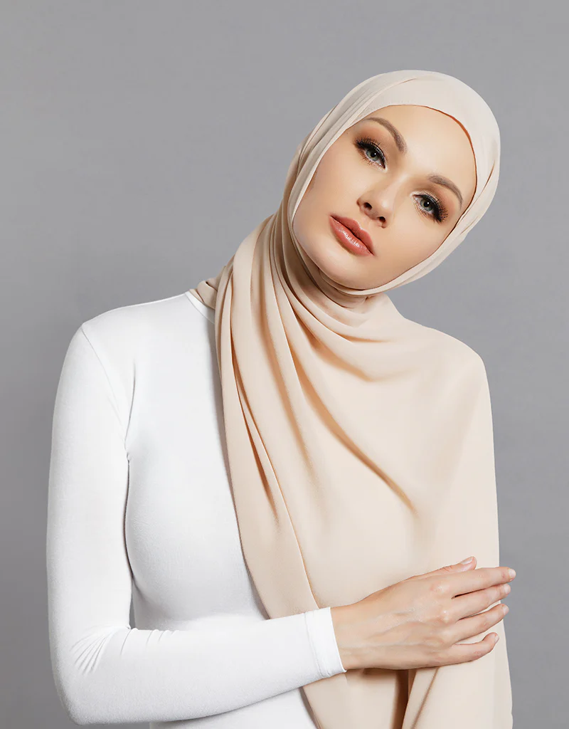 Chiffon Shawl - Shades of Nude - Image 6