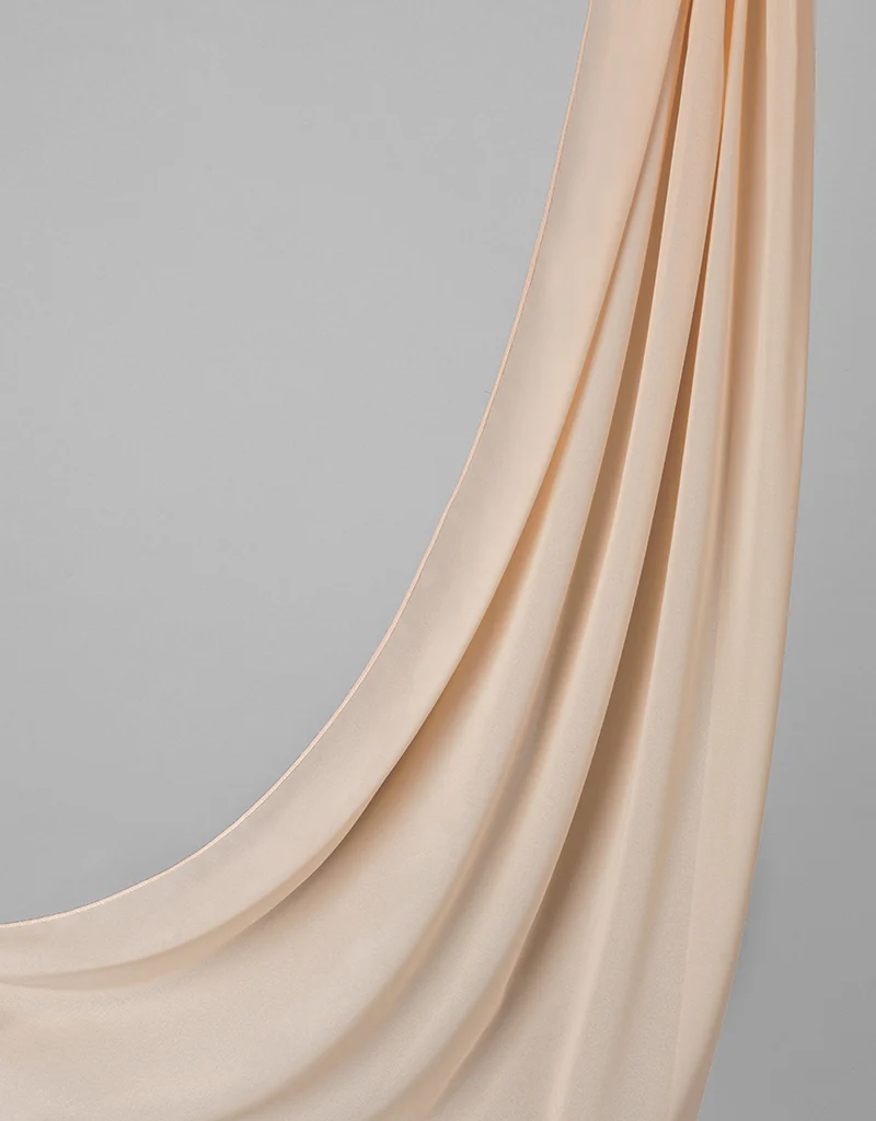 Chiffon Shawl - Light Nude Beige - Image 8