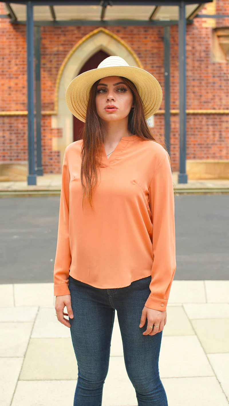 Chiffon V Blouse - Image 12