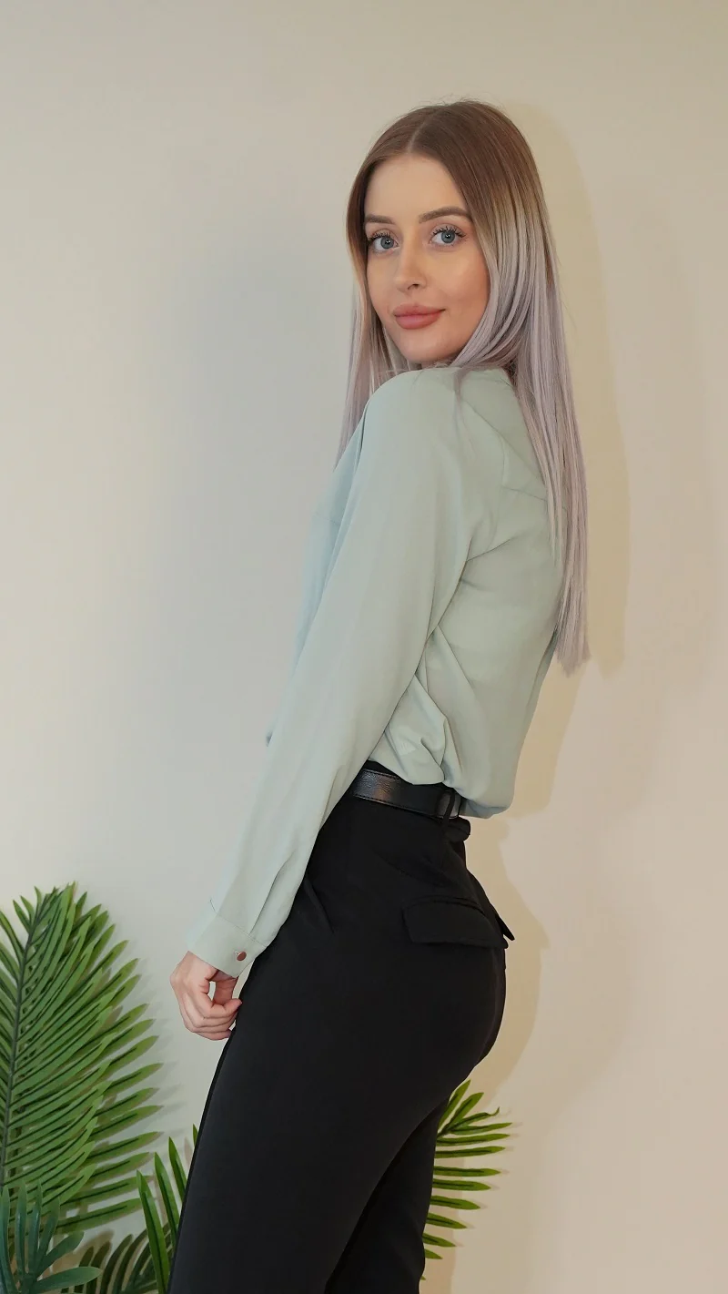 Chiffon V Blouse - Image 3