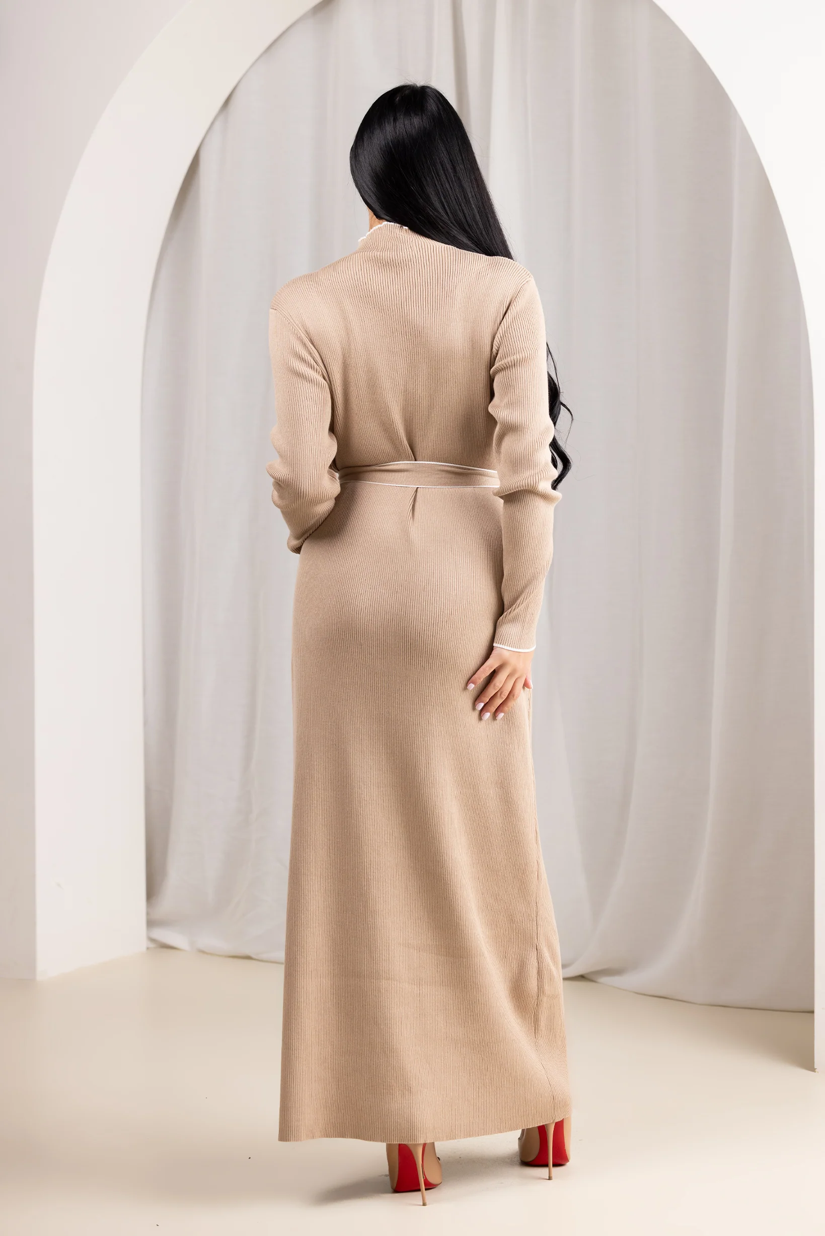 Claudelle Piping Knit Dress - Image 4