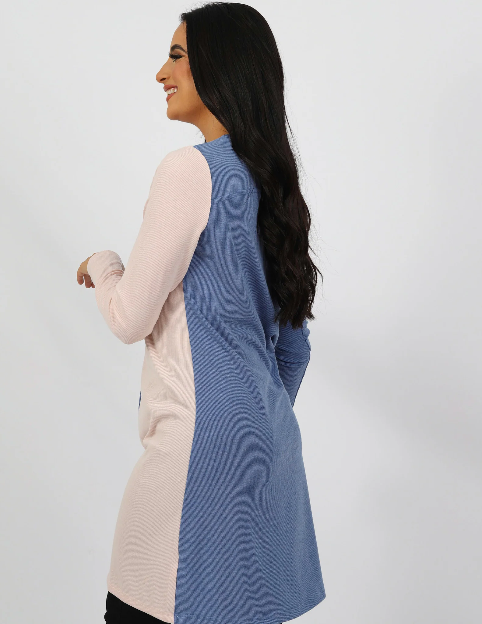Colour Block Knit Button Cardigan - Image 4