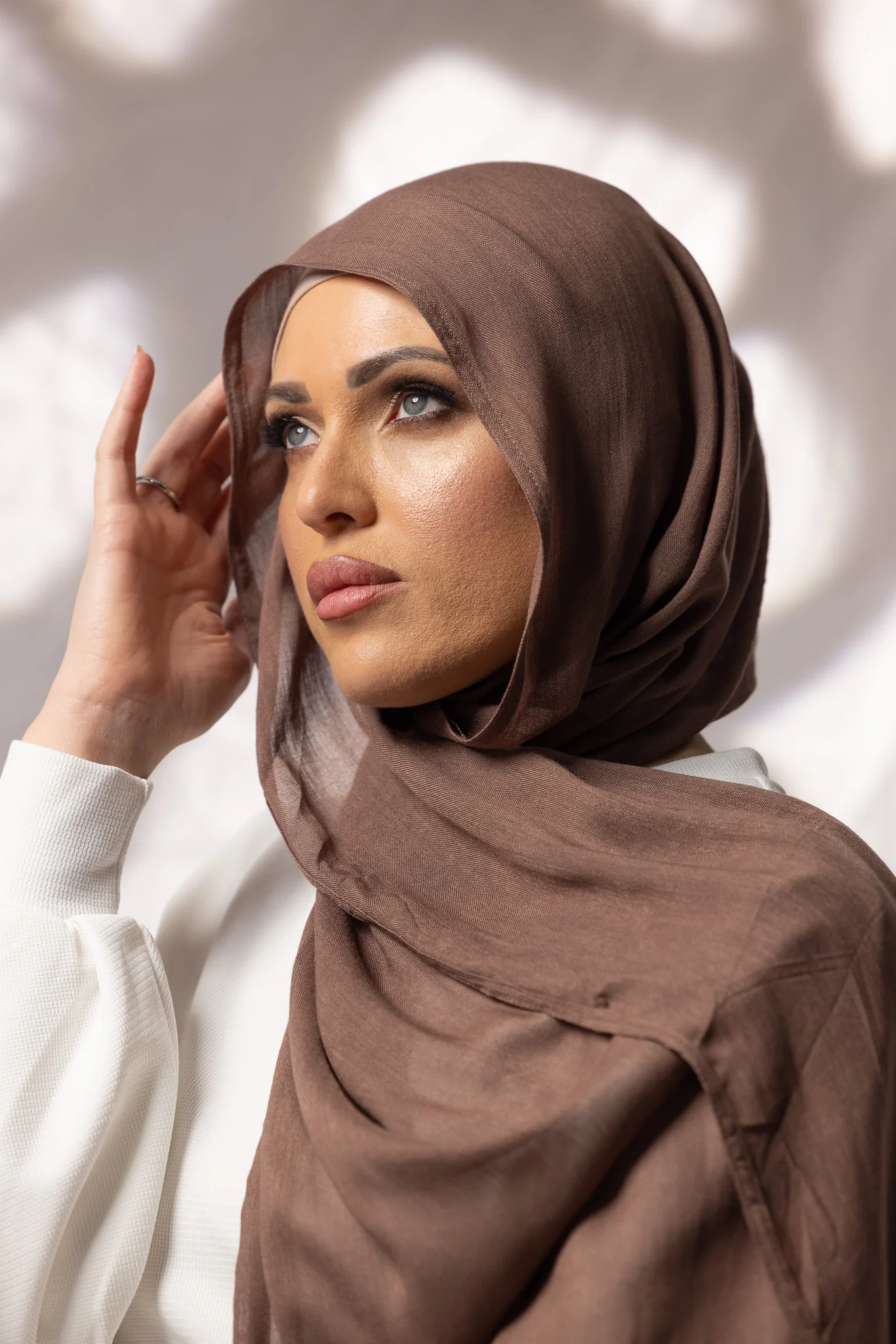 Cotton Modal Shawls - Dark Brown - Image 12
