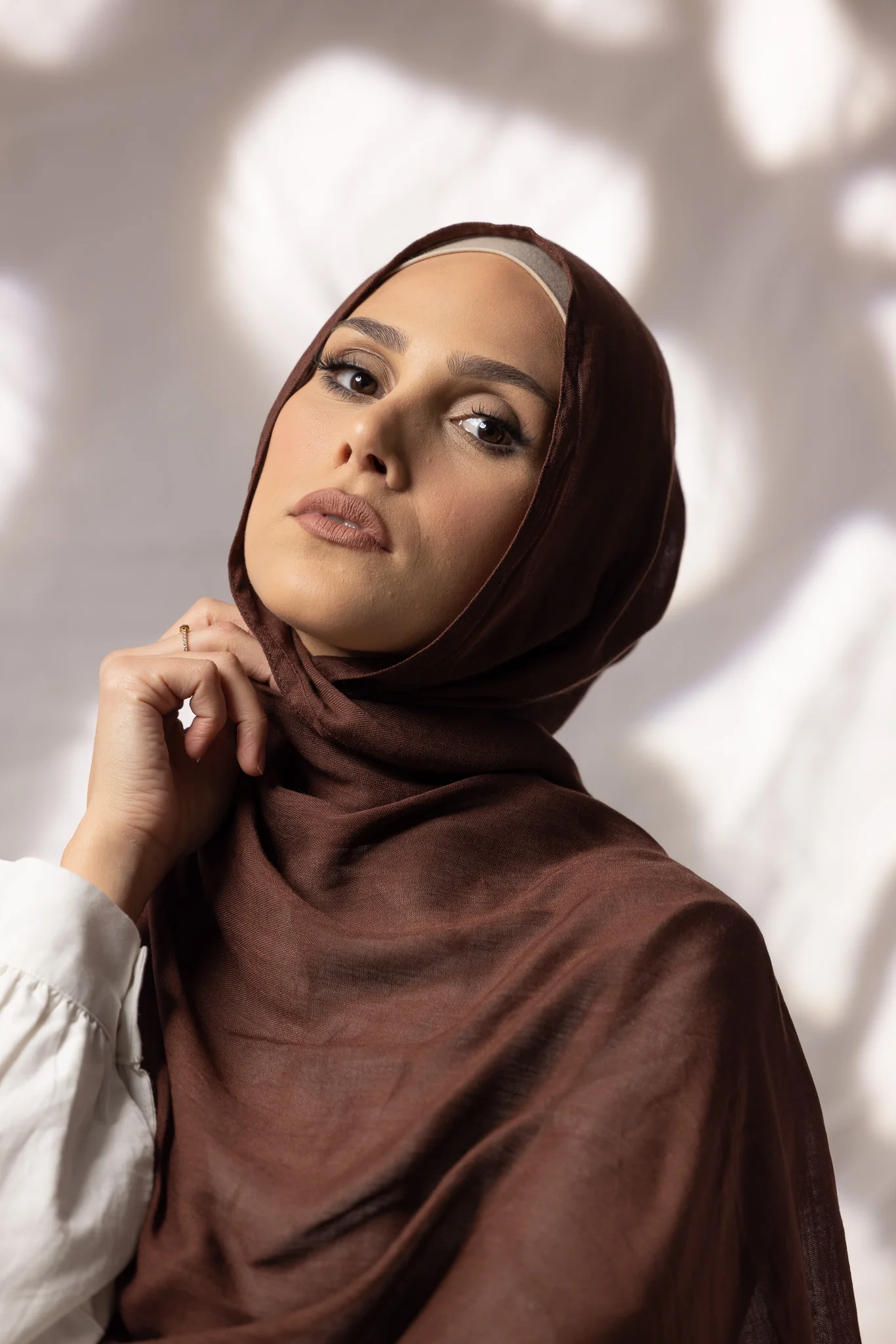 Cotton Modal Shawls - Dark Brown - Image 7