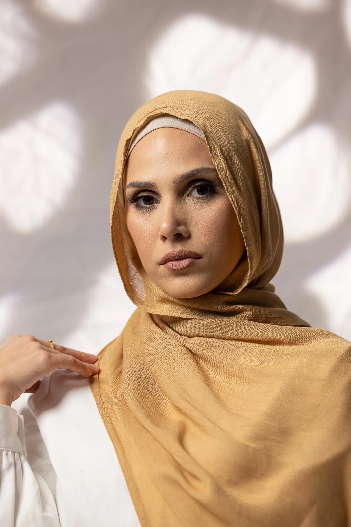 Cotton Modal Shawls - Shades of Light Brown - Image 4