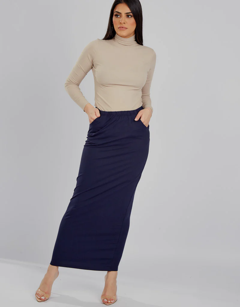 Cotton Pocket Pencil Skirt - Image 13