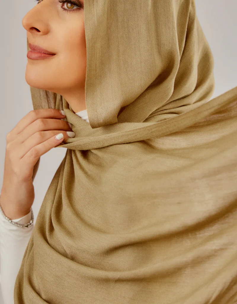 Cotton Tassel Twisted Shawl - Shades of Green - Image 7