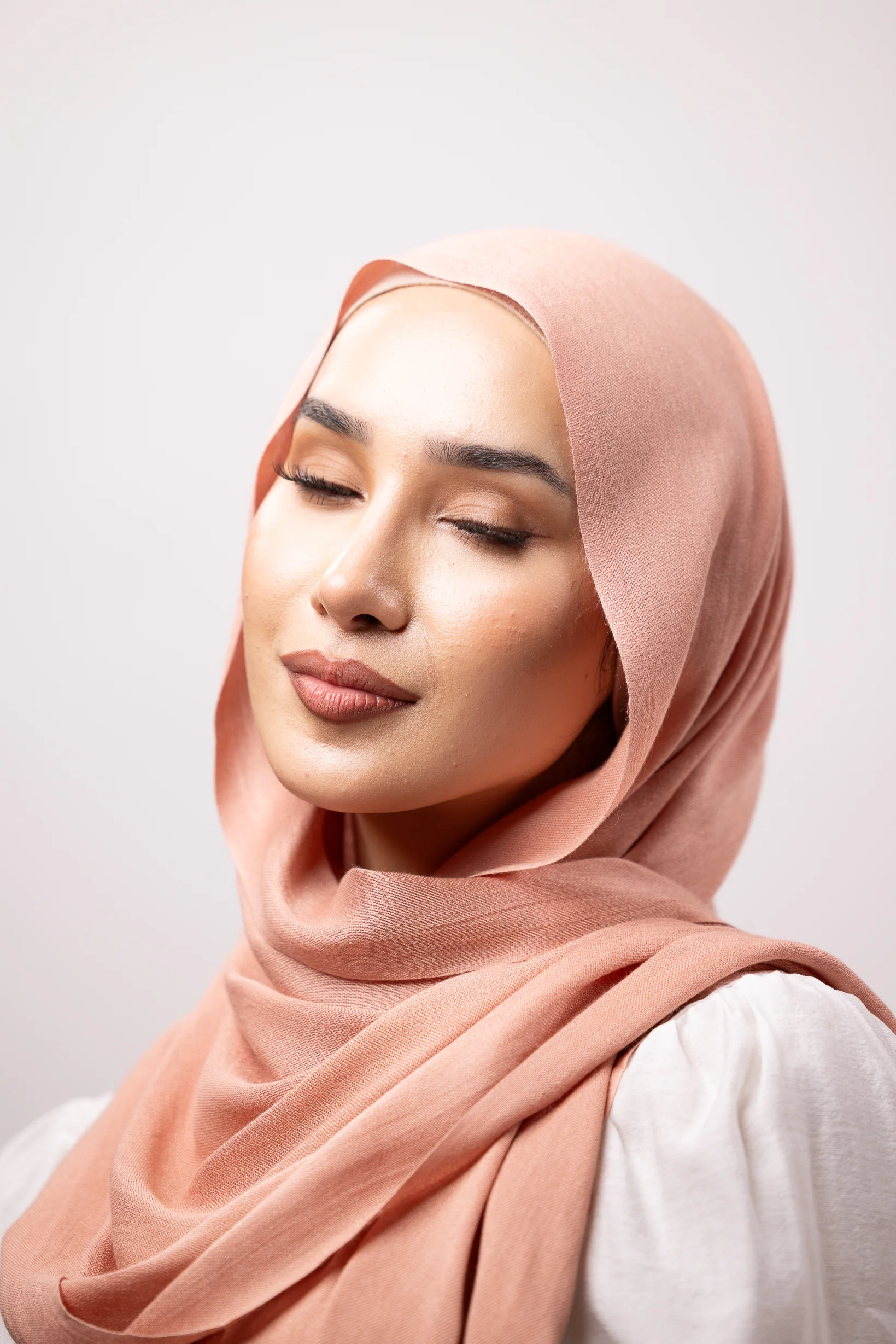 Cotton Tassleless Shawl - Shades of Orange - Image 6