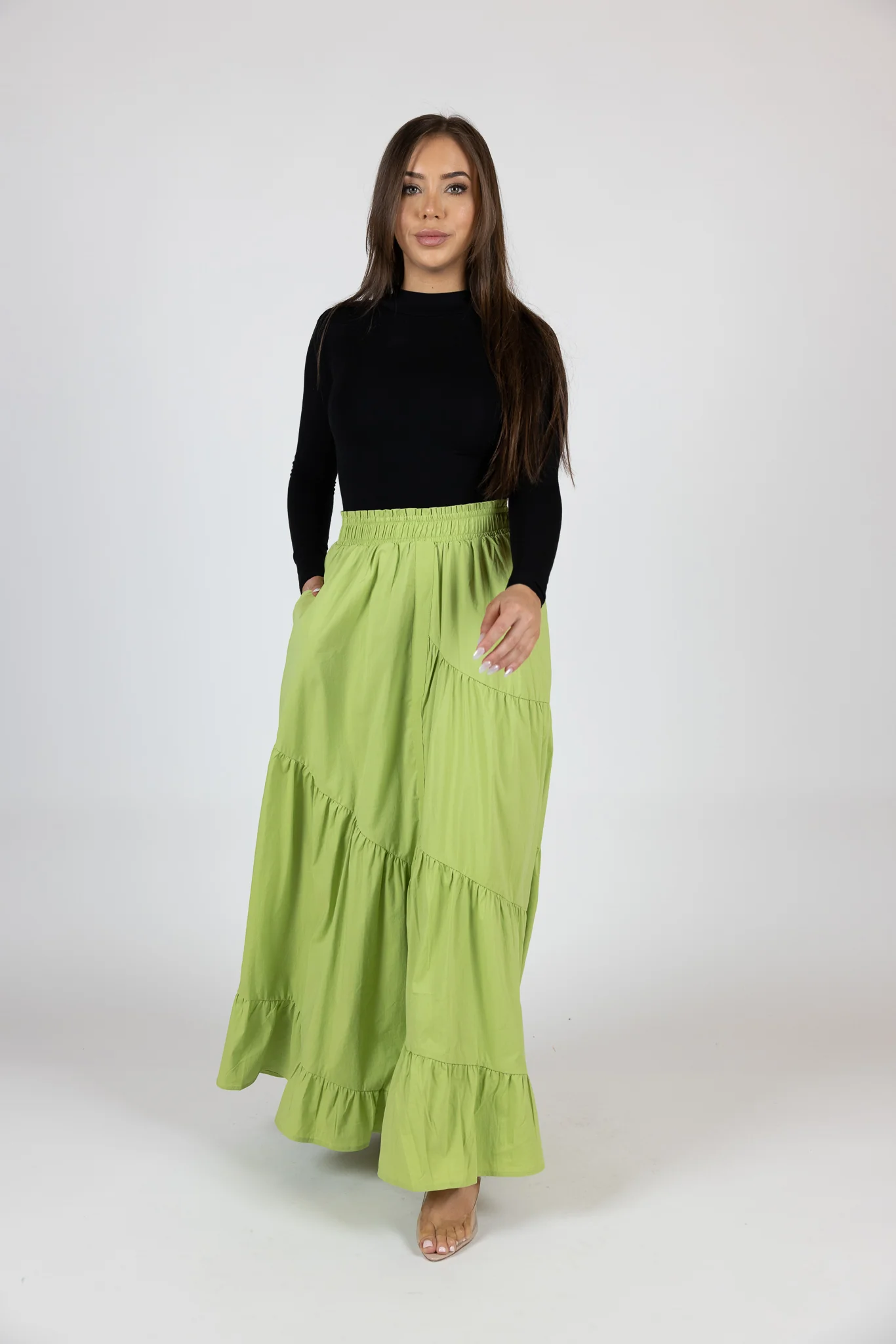 Cotton Tiered Skirt - Image 4