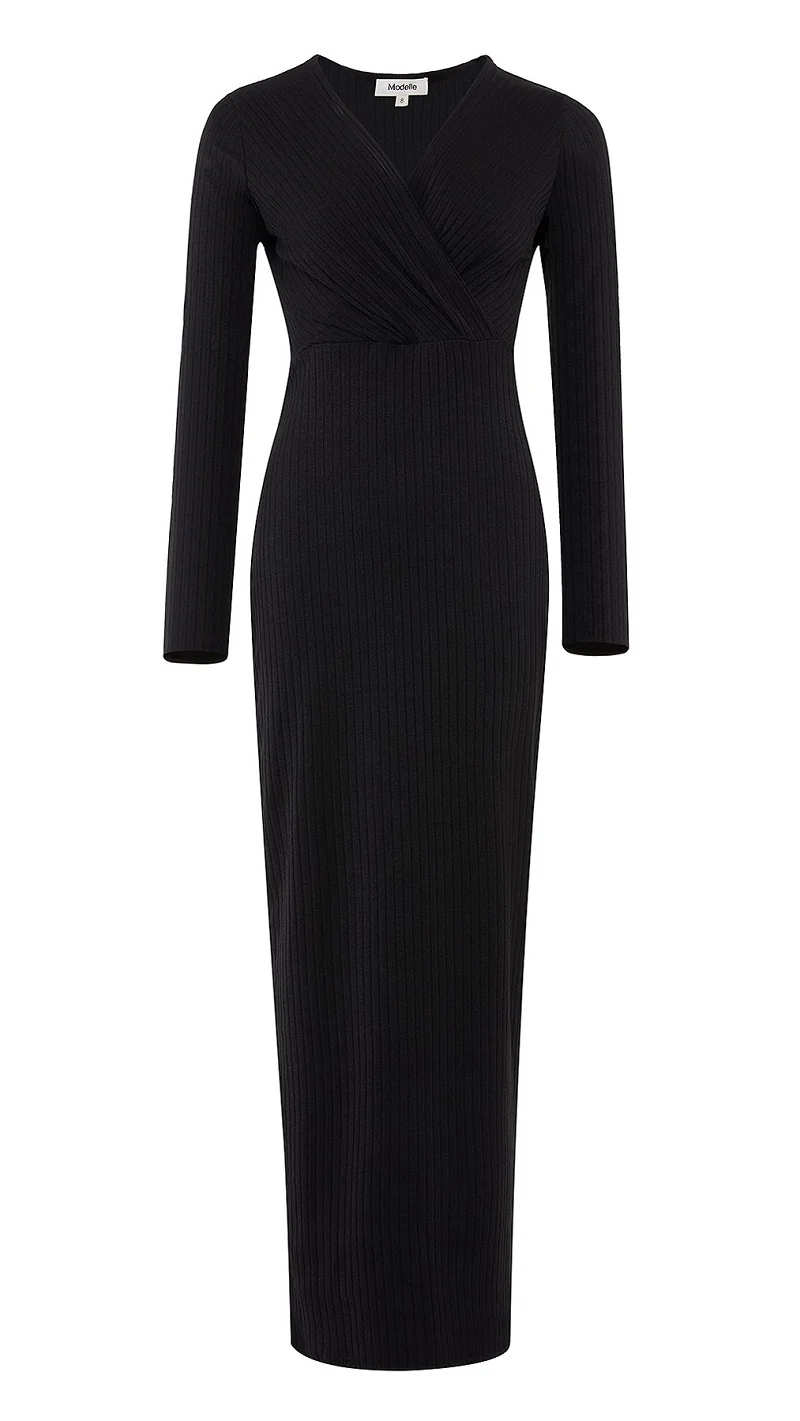 Crossover Rib Dress - Image 13