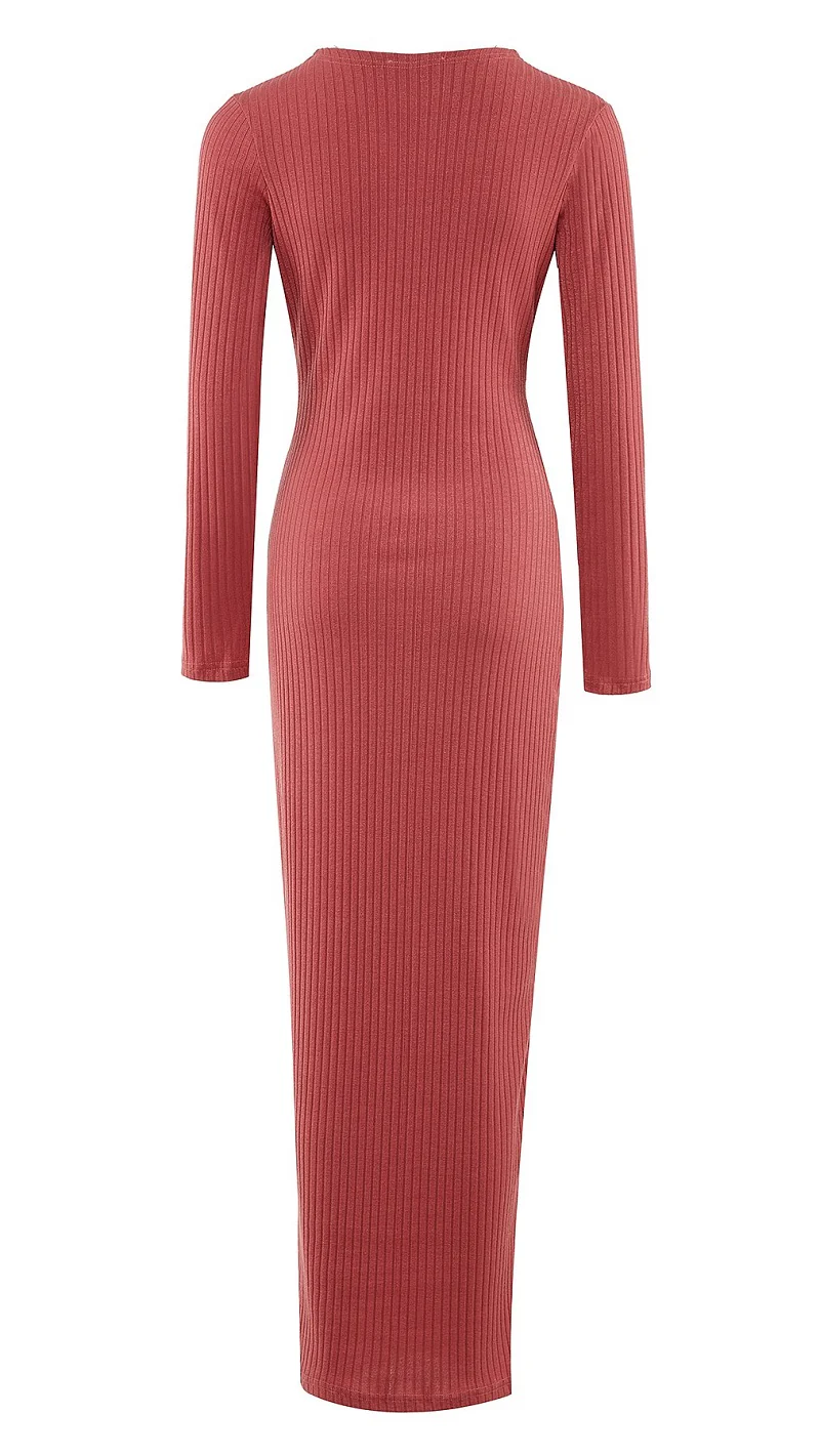 Crossover Rib Dress - Image 7