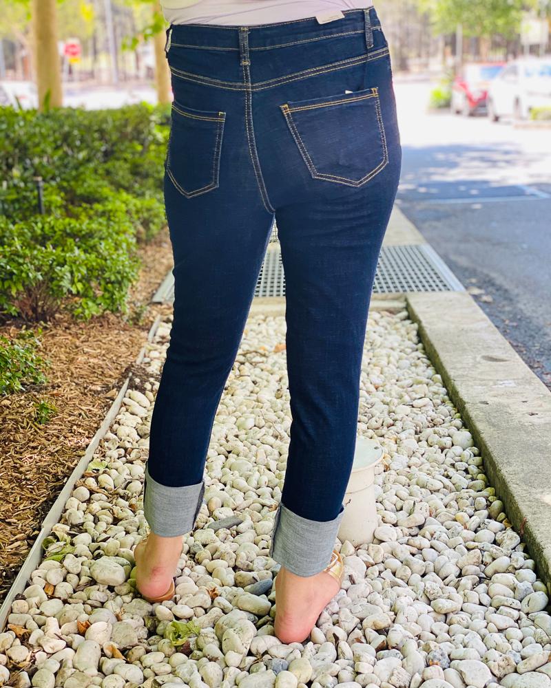 Cuff Bottom Jeans - Image 2