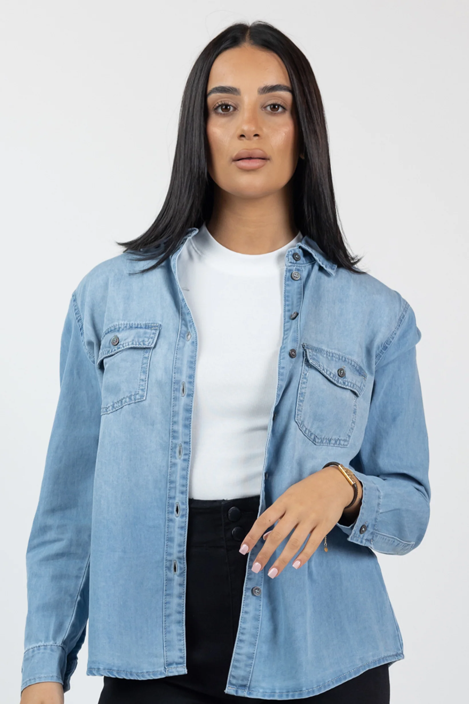 Denim Basic Shirt - Image 2