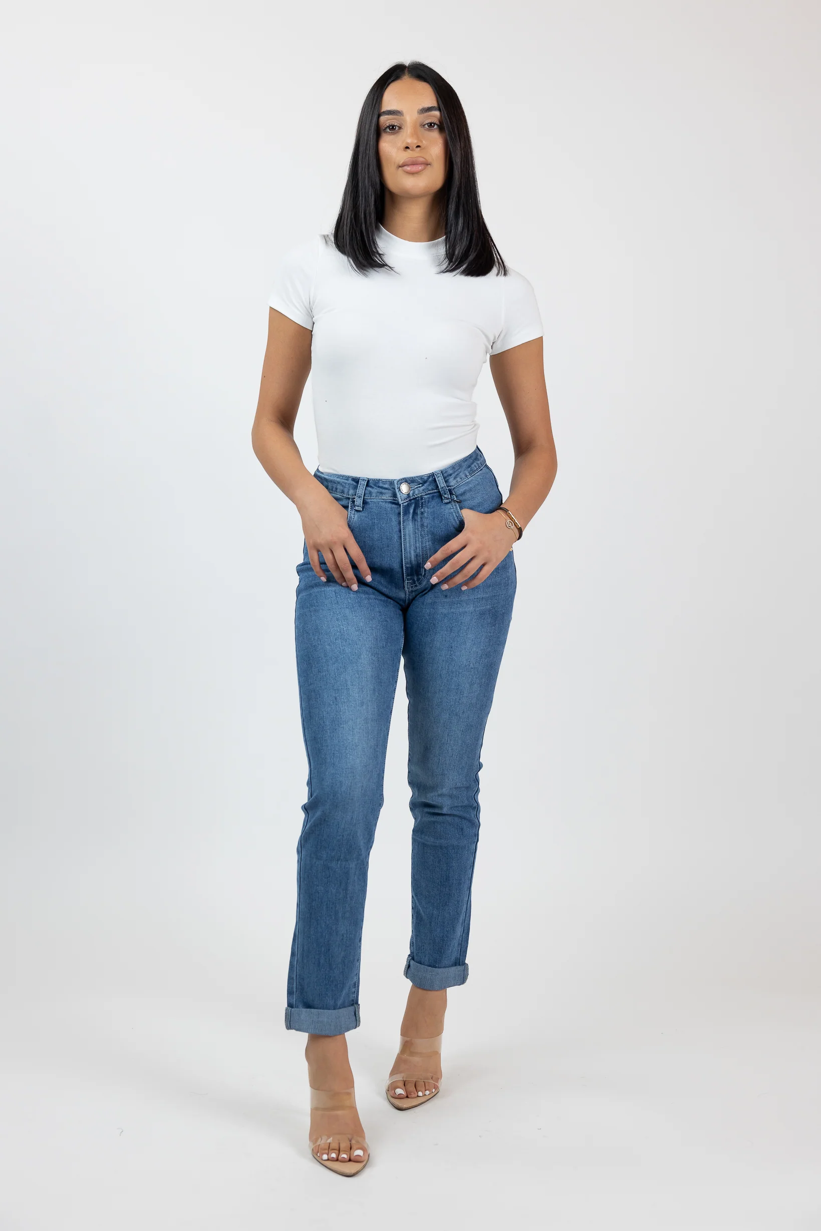 Denim Wash Girlfriend Jeans - Image 2