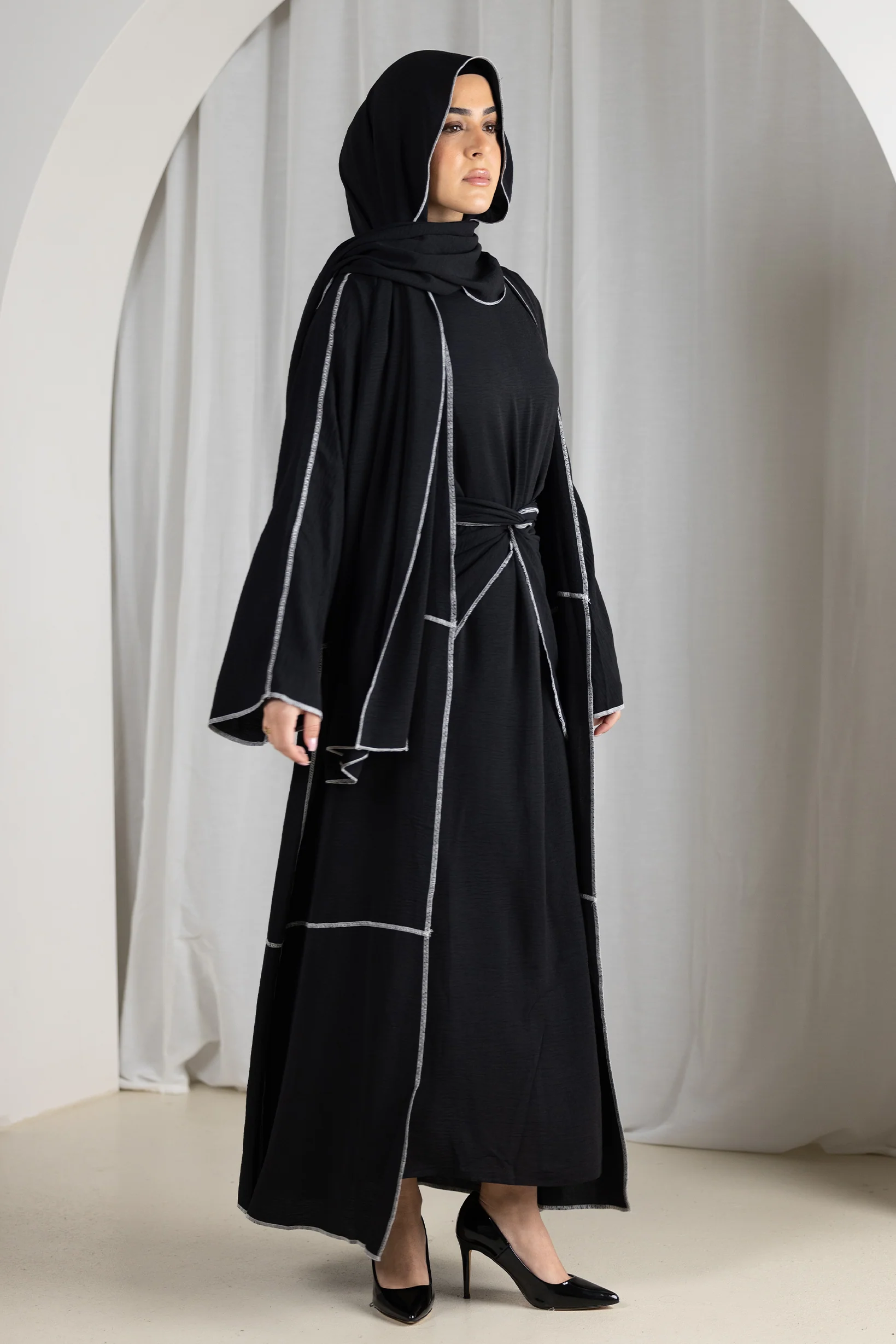 Dounya 3pc Abaya Set - Image 26