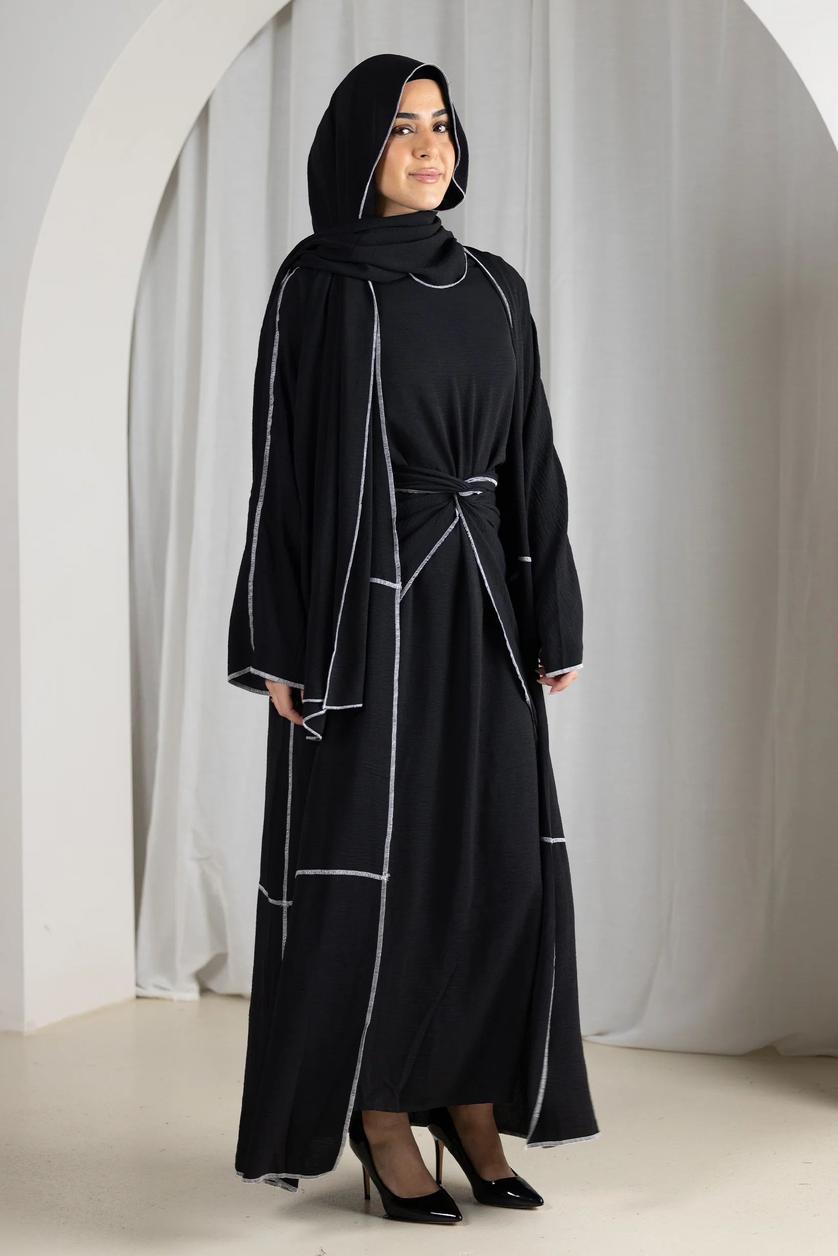 Dounya 3pc Abaya Set - Image 28