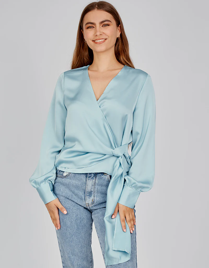 Drape Wrap Blouse - Image 7