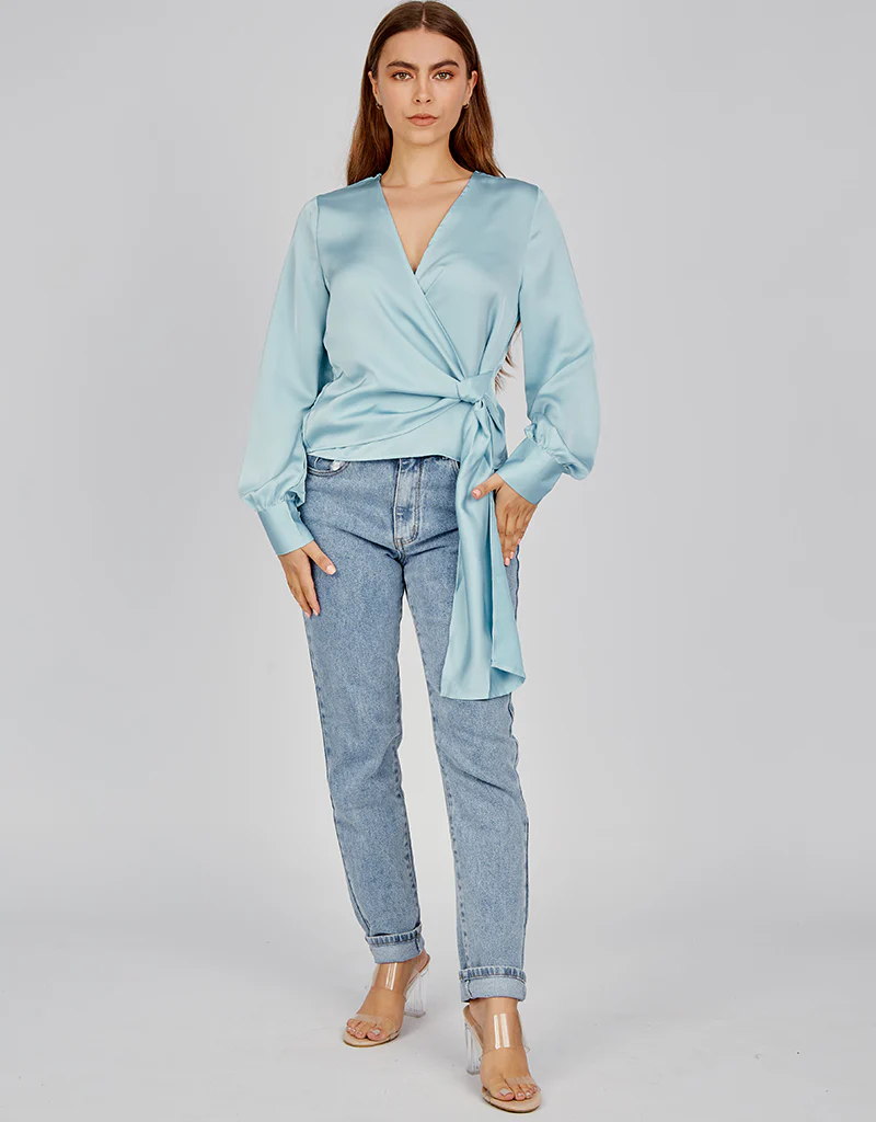 Drape Wrap Blouse - Image 8
