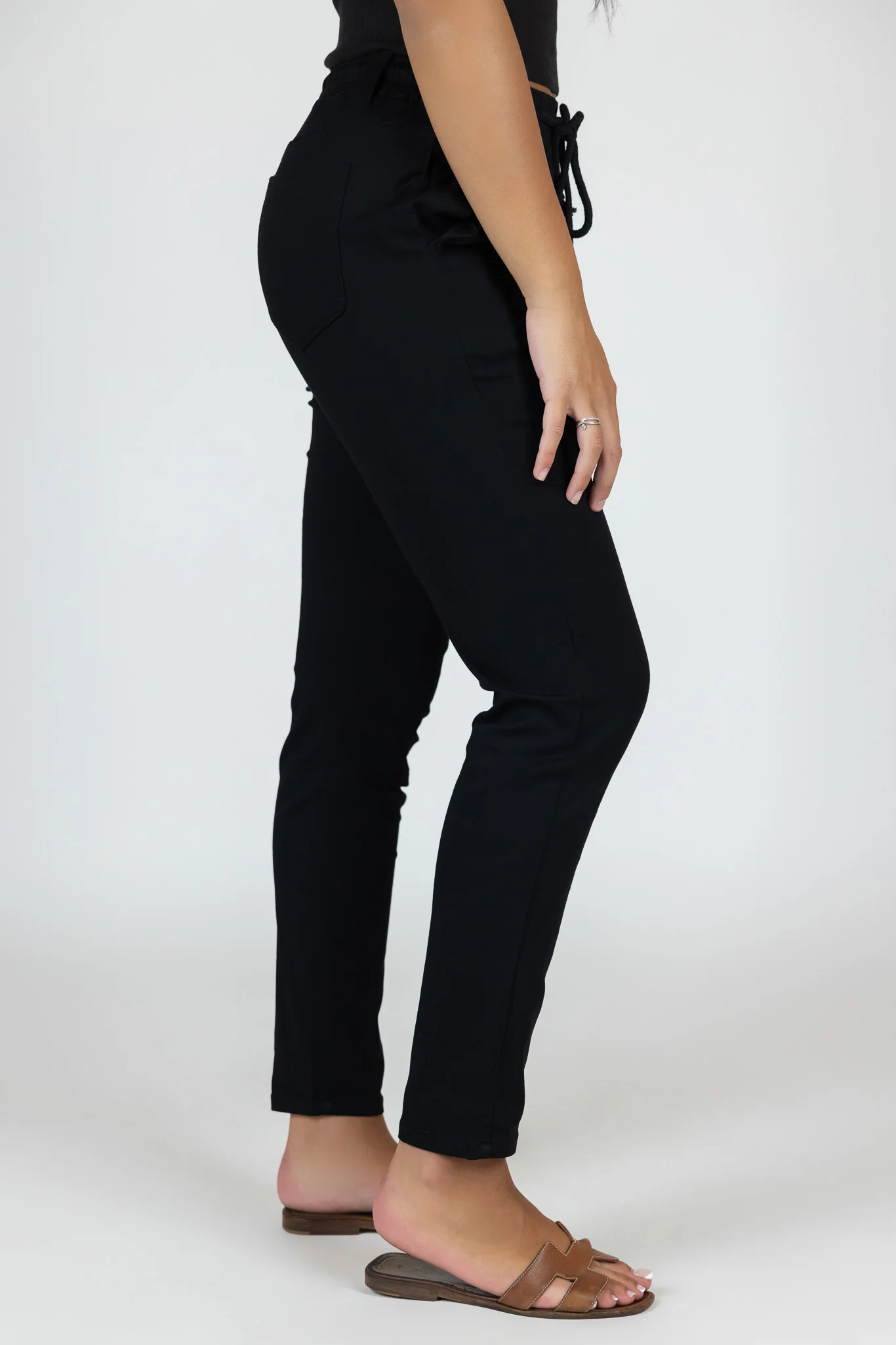 Drawstring Straight Leg Jeans - Image 2