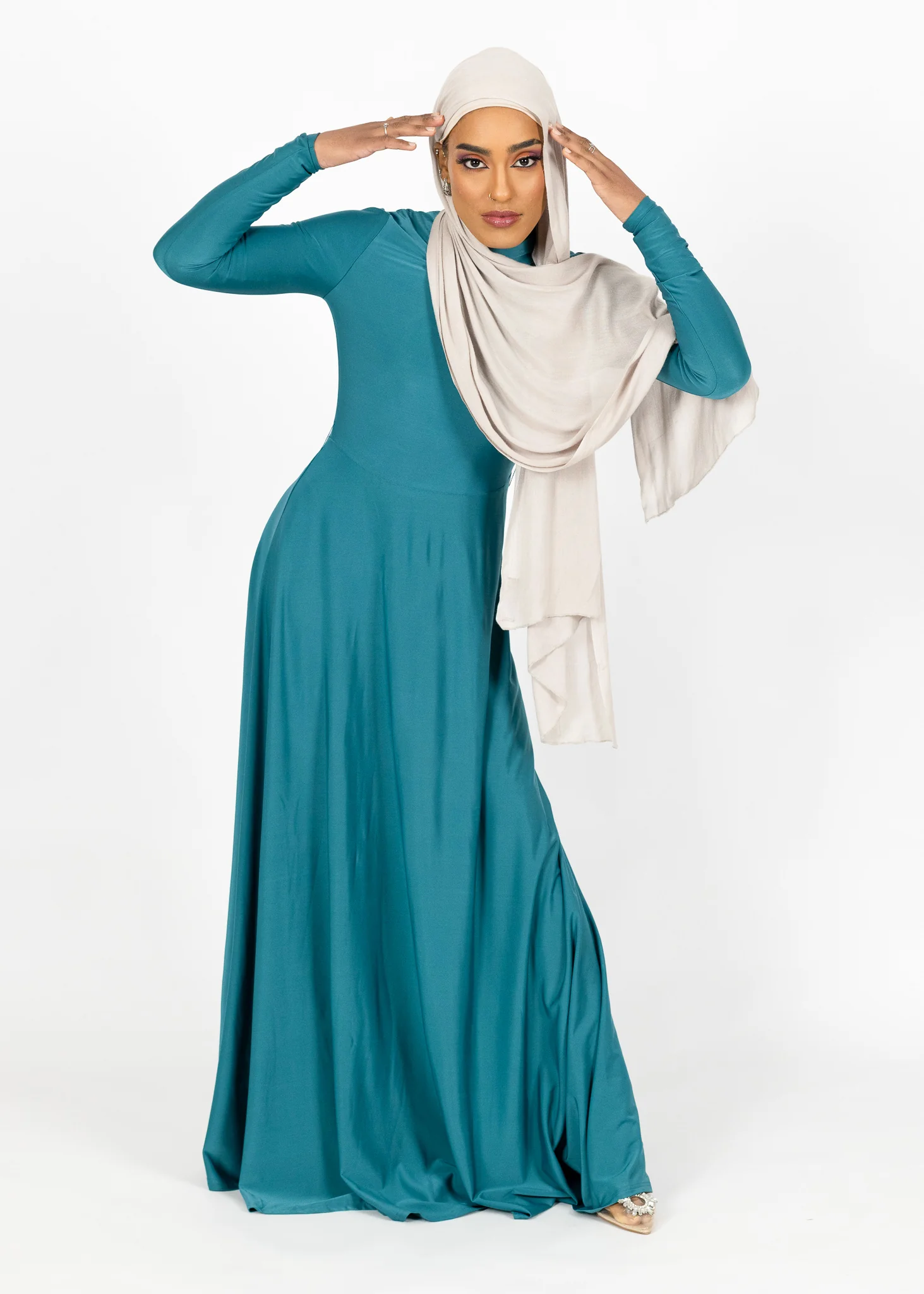 Elara Satin Maxi Dress - Image 2