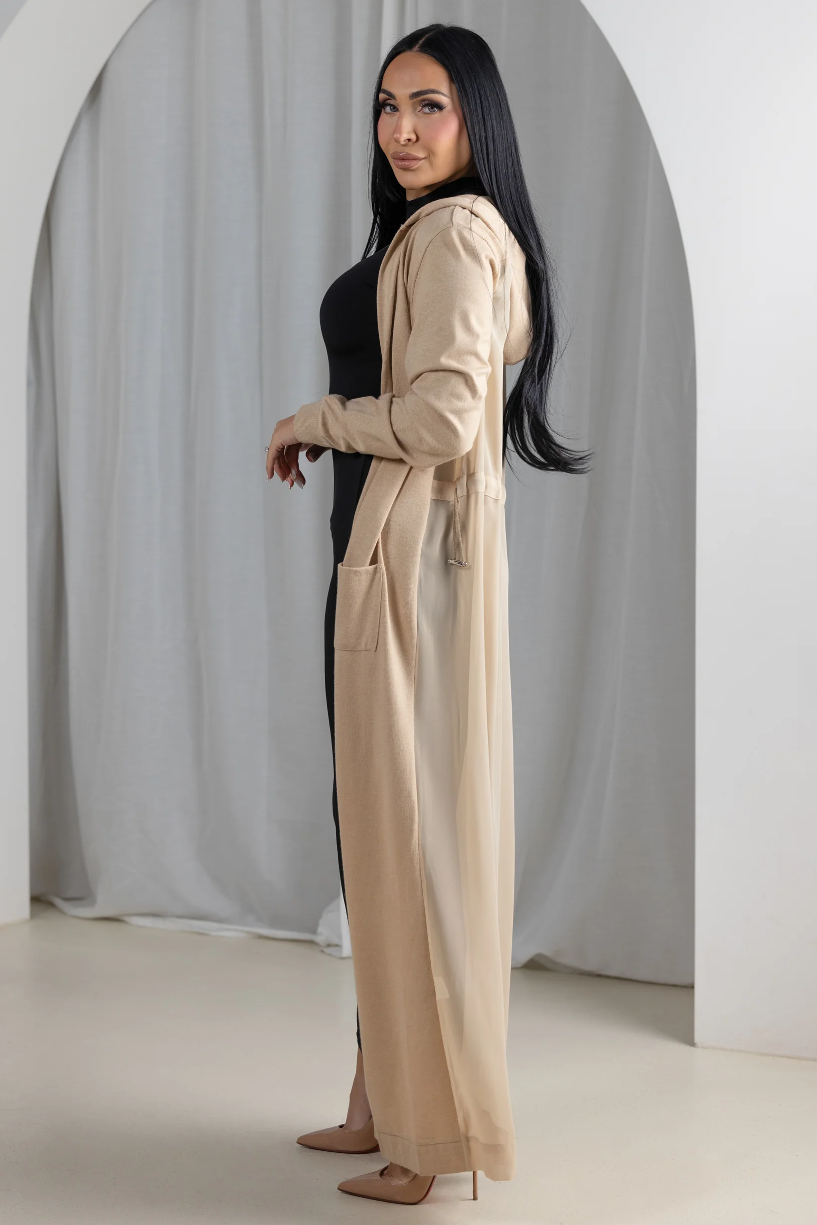 Eminent Chiffon Back Cardigan - Image 11
