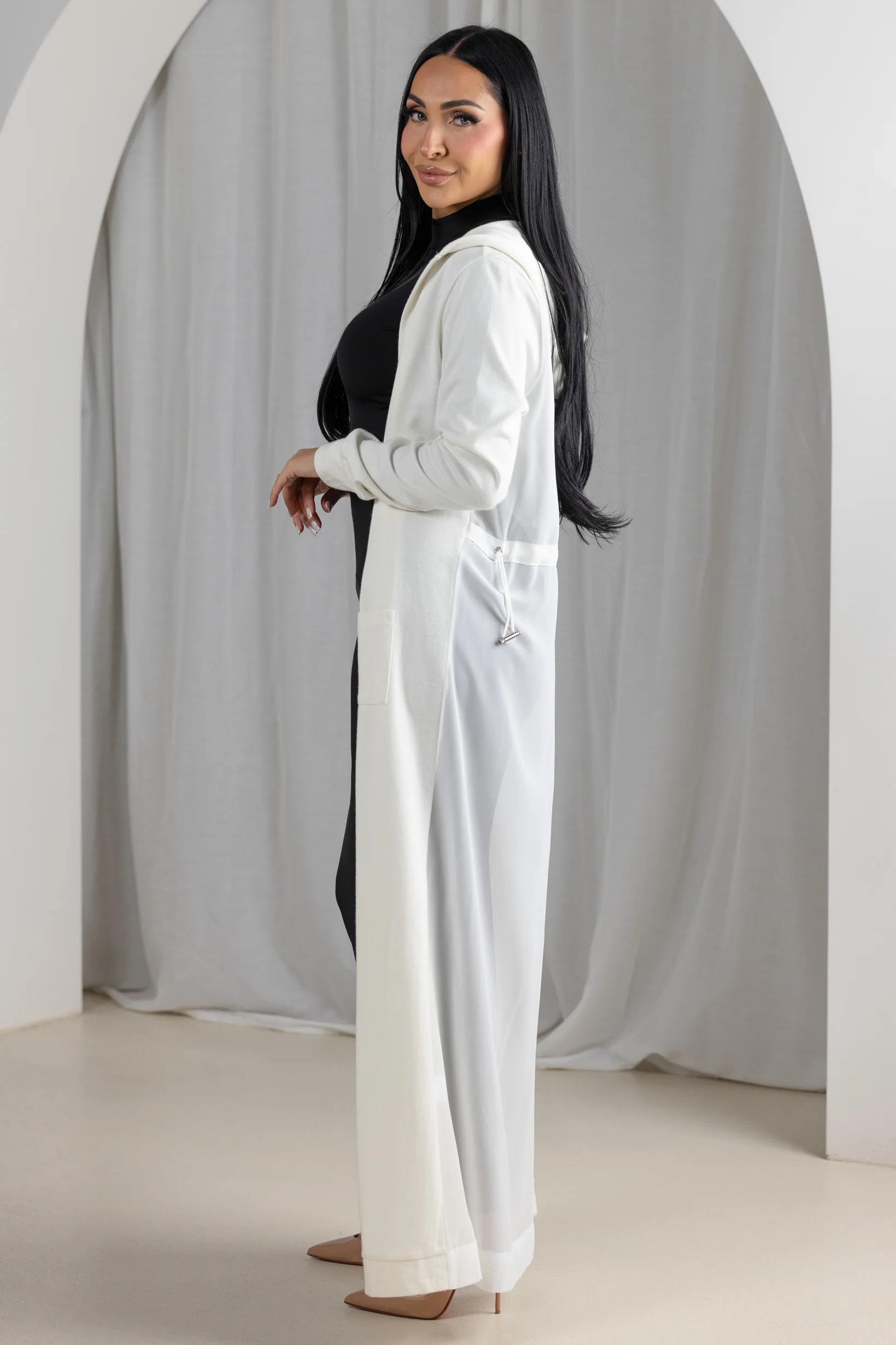 Eminent Chiffon Back Cardigan - Image 6