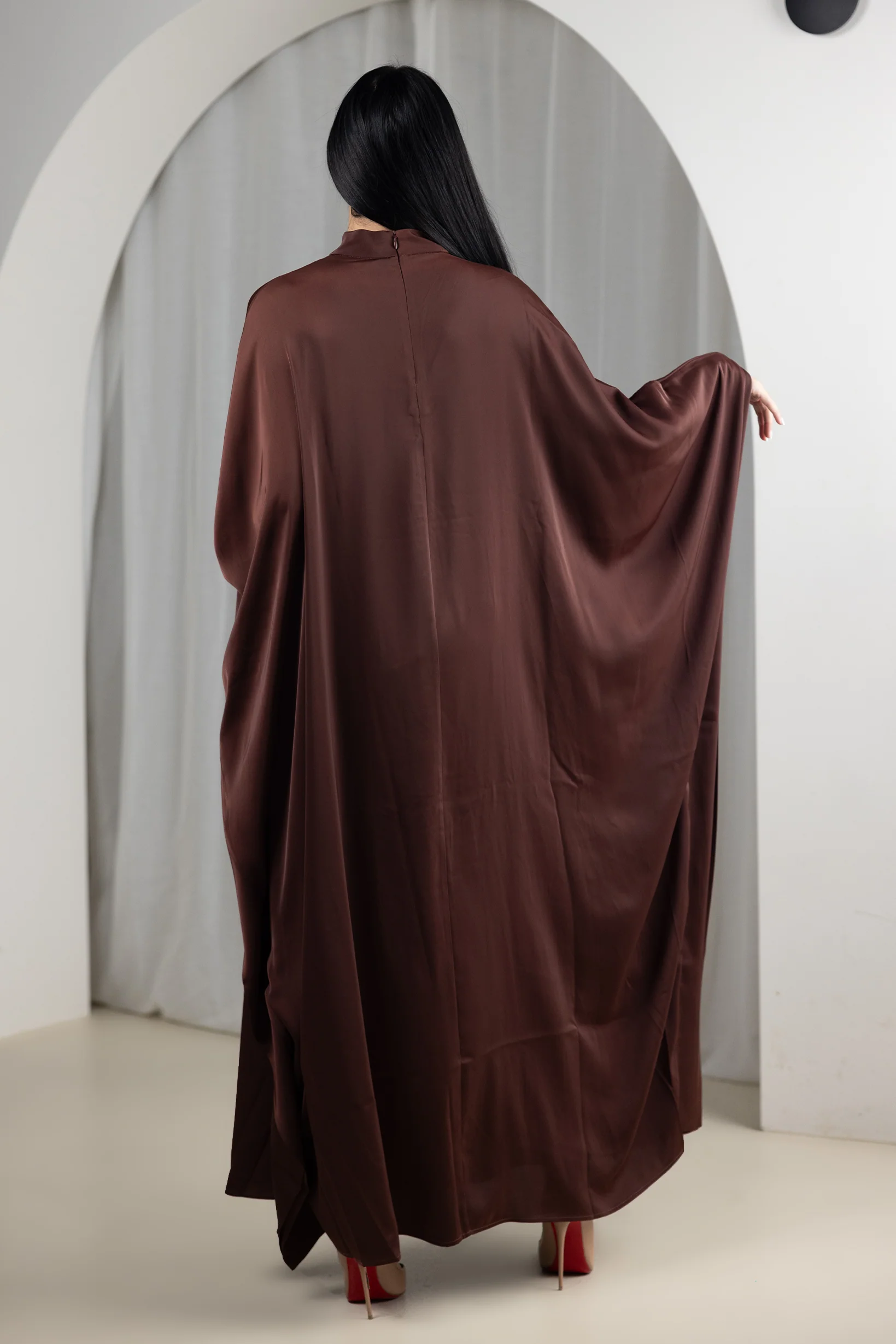 Eminent Satin Tie Back Kaftan - Image 6