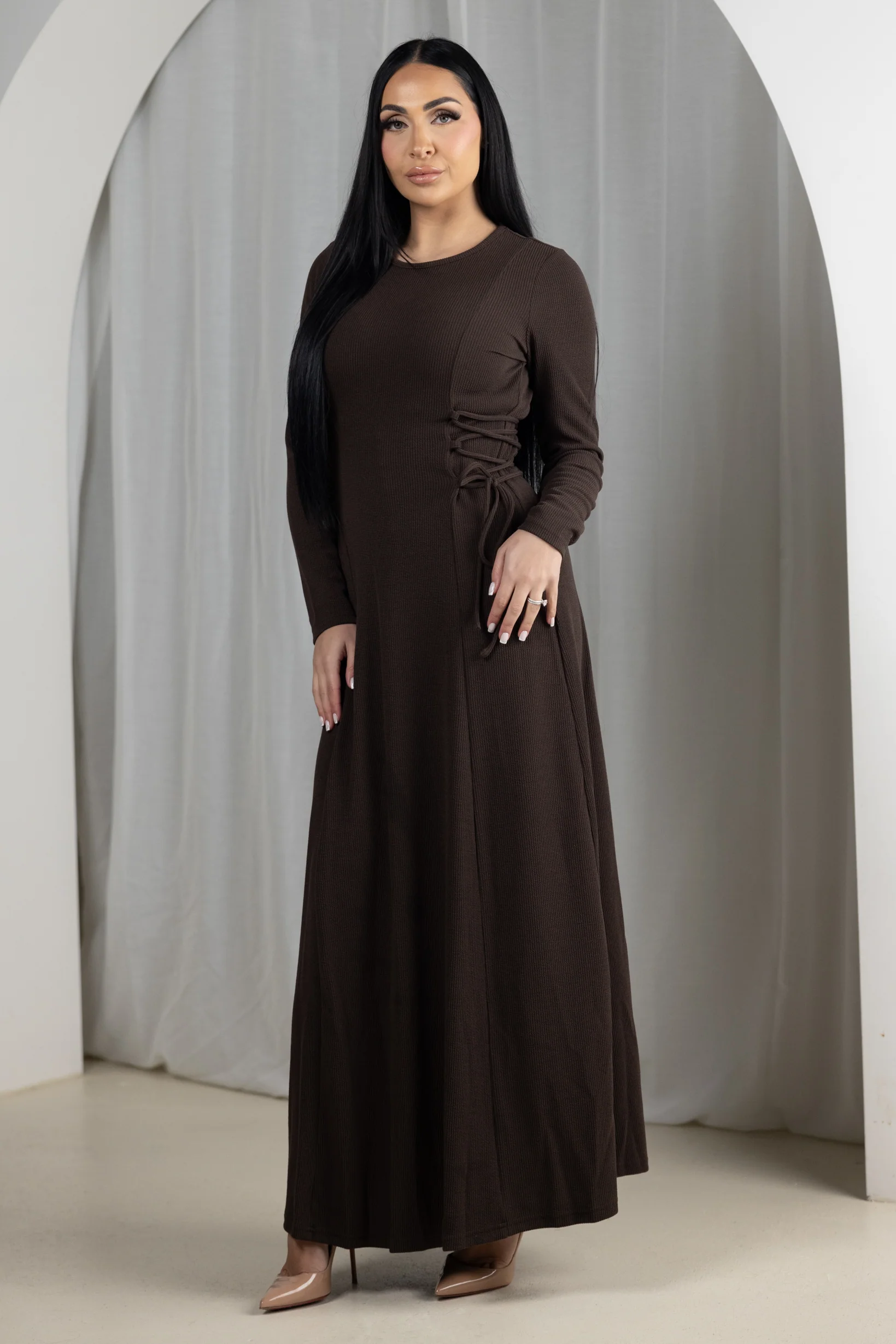Eminent Waist Tie Rib Dress - Image 12