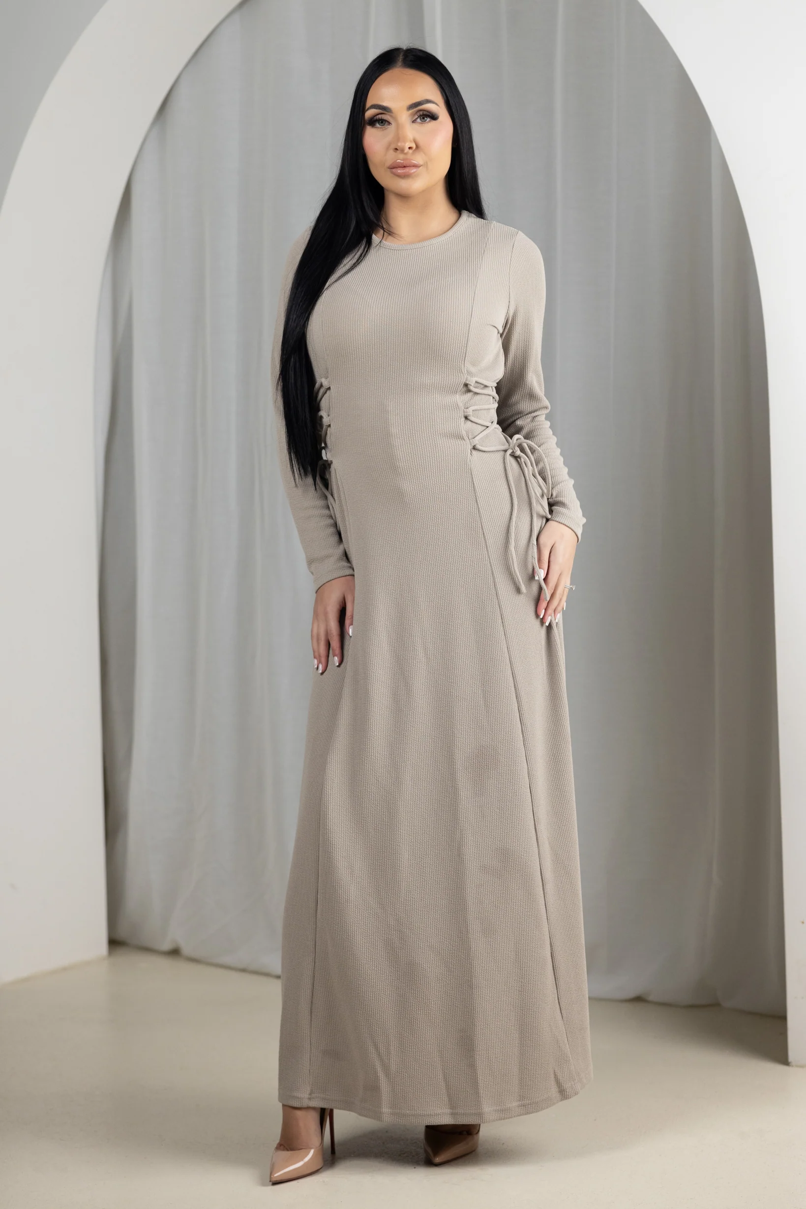 Eminent Waist Tie Rib Dress - Image 4