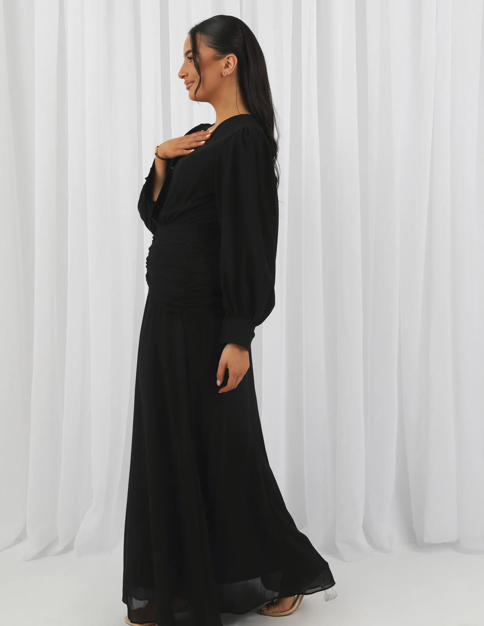 Enya Ruched Waist Dress - Image 10