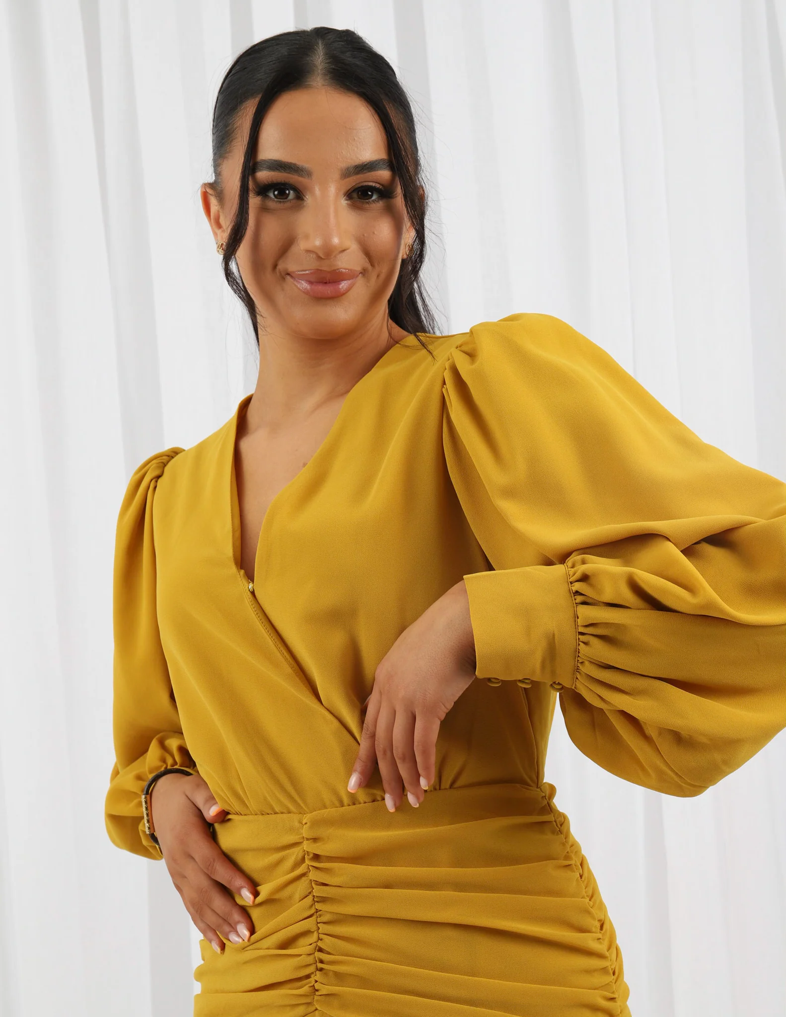 Enya Ruched Waist Dress - Image 3