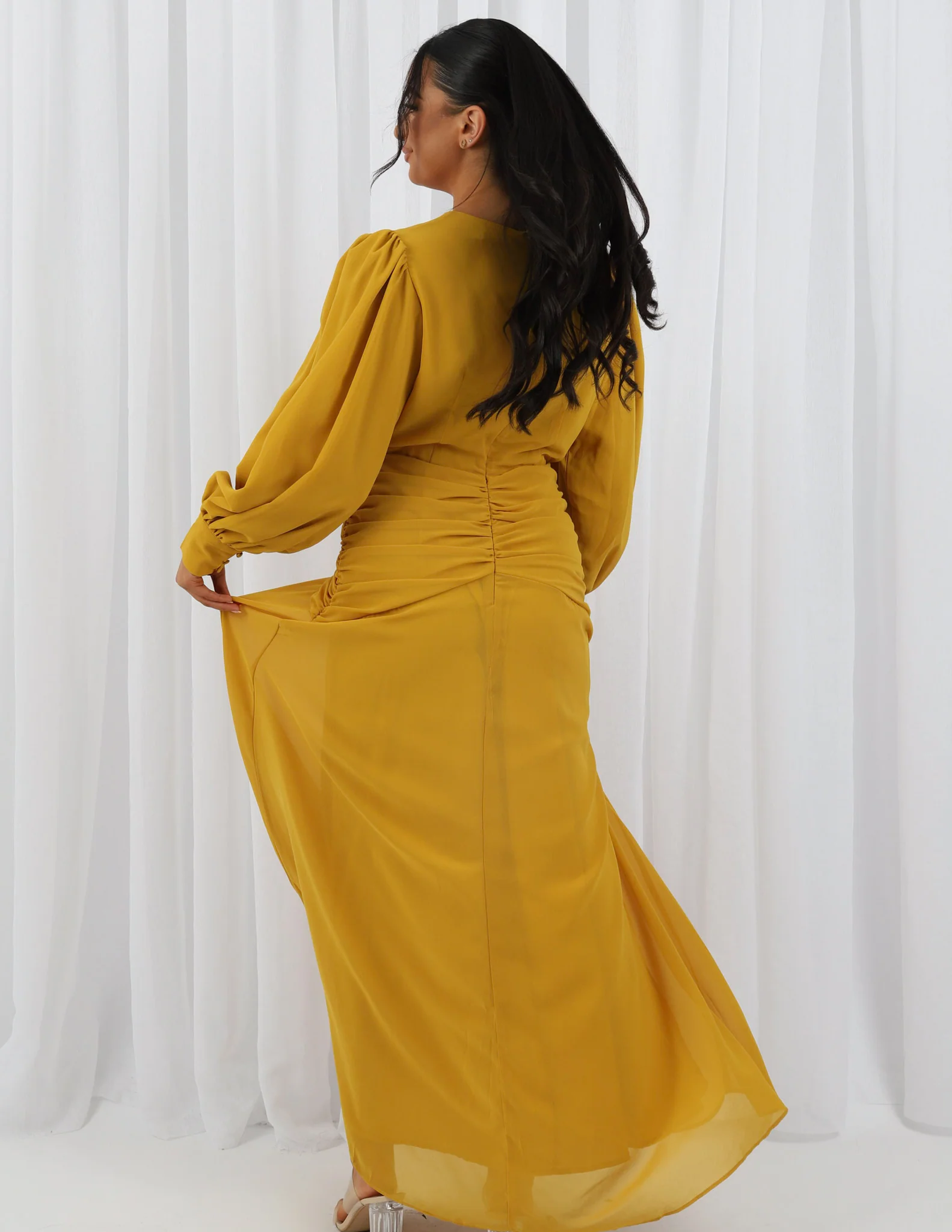 Enya Ruched Waist Dress - Image 5