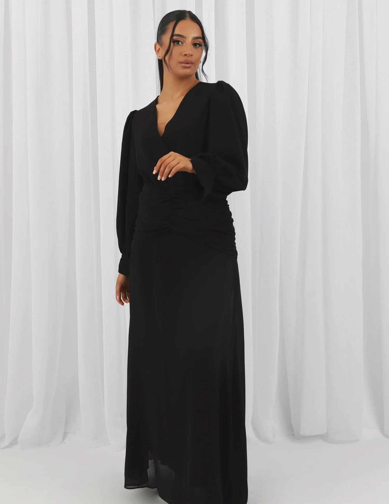 Enya Ruched Waist Dress - Image 8
