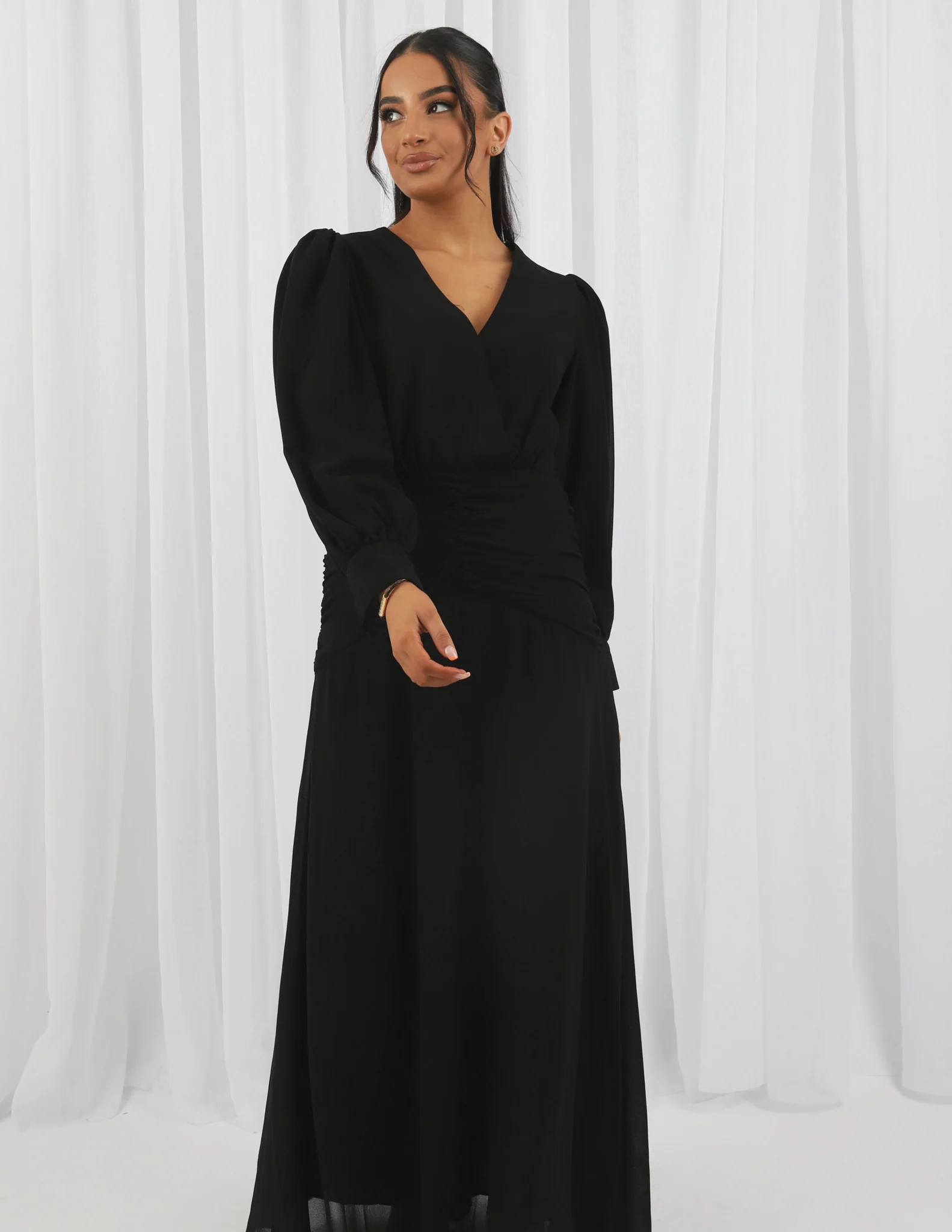 Enya Ruched Waist Dress - Image 9