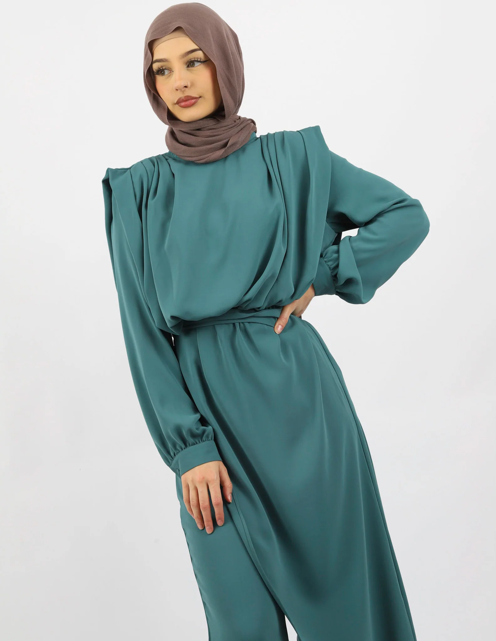 Escape Azora Asymmetric Blouse and Pants Set - Image 12