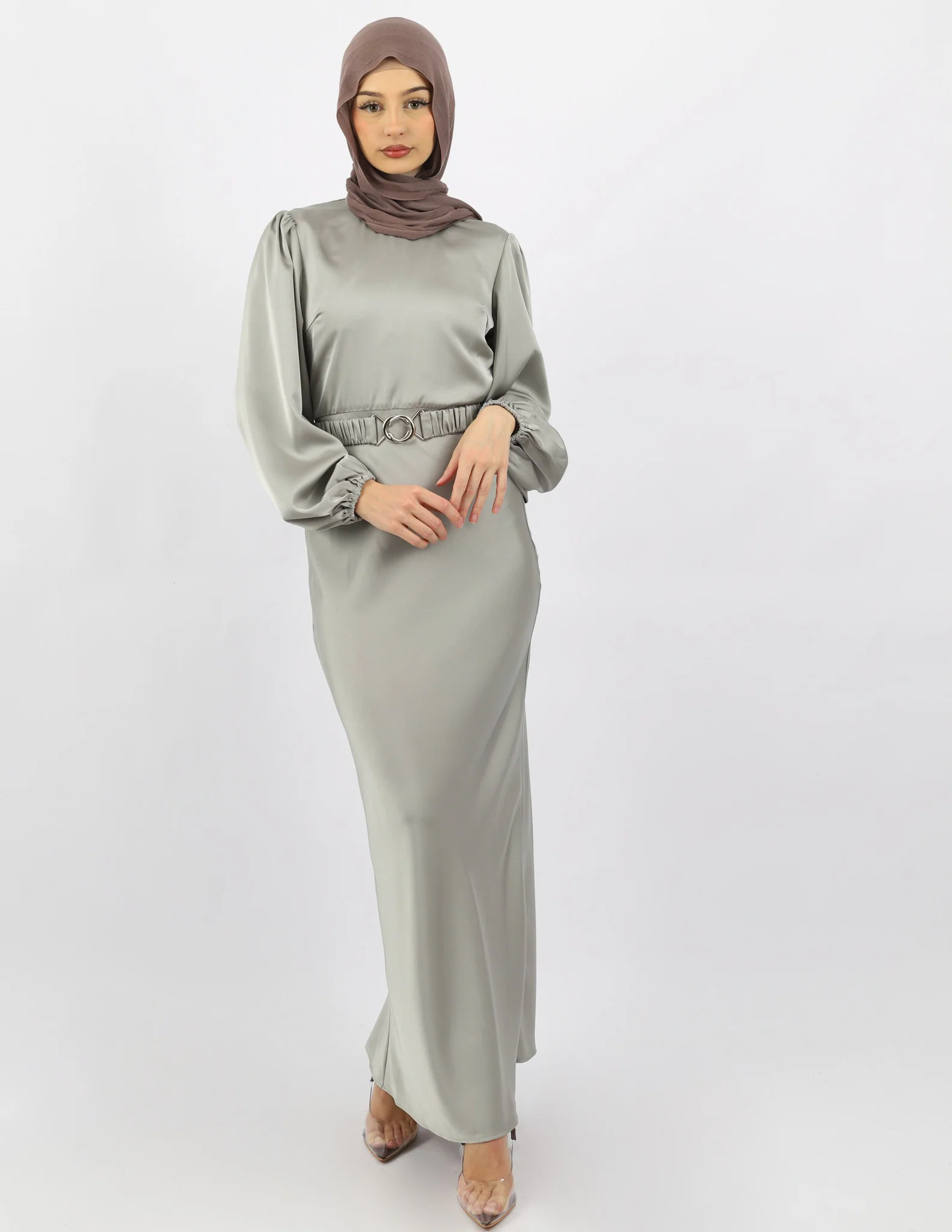 Escape Maysoon Satin Dress - Image 15