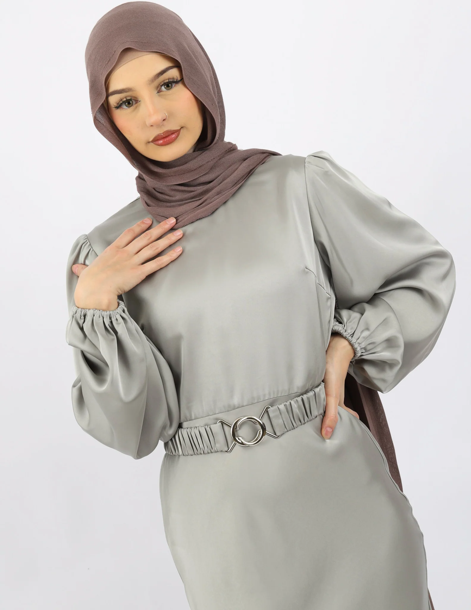 Escape Maysoon Satin Dress - Image 16