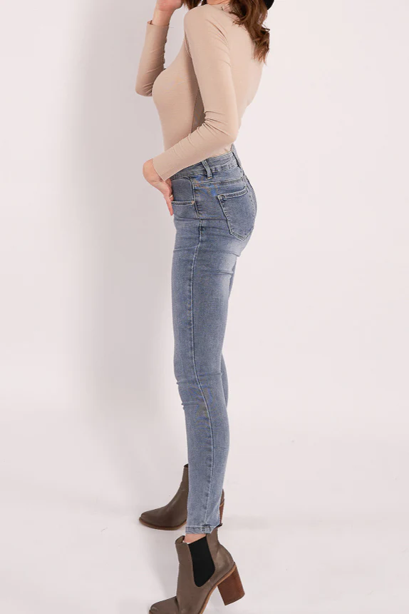 High Rise Skinny Denim Jeans - Image 2
