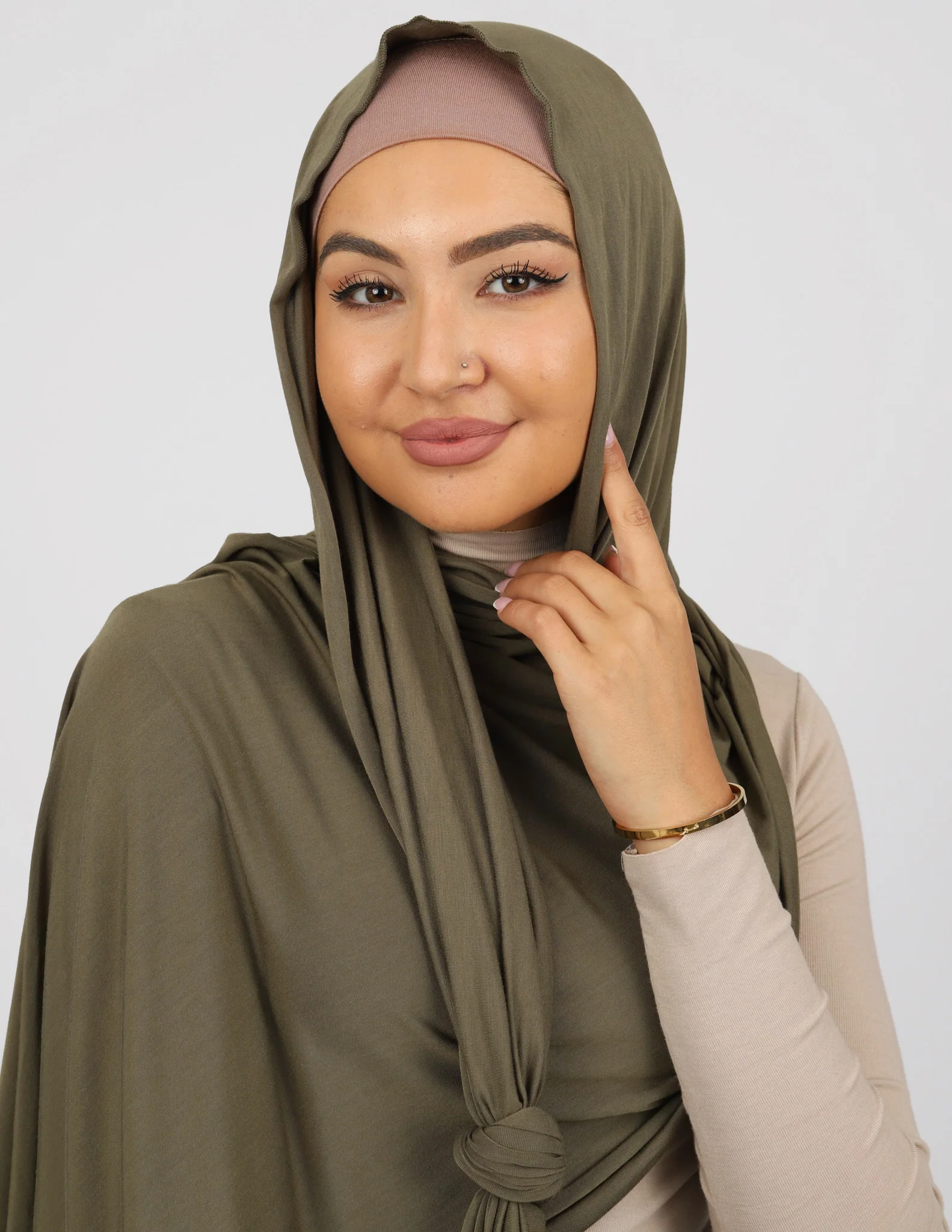Jersey Scarf - Shades of Green - Image 3