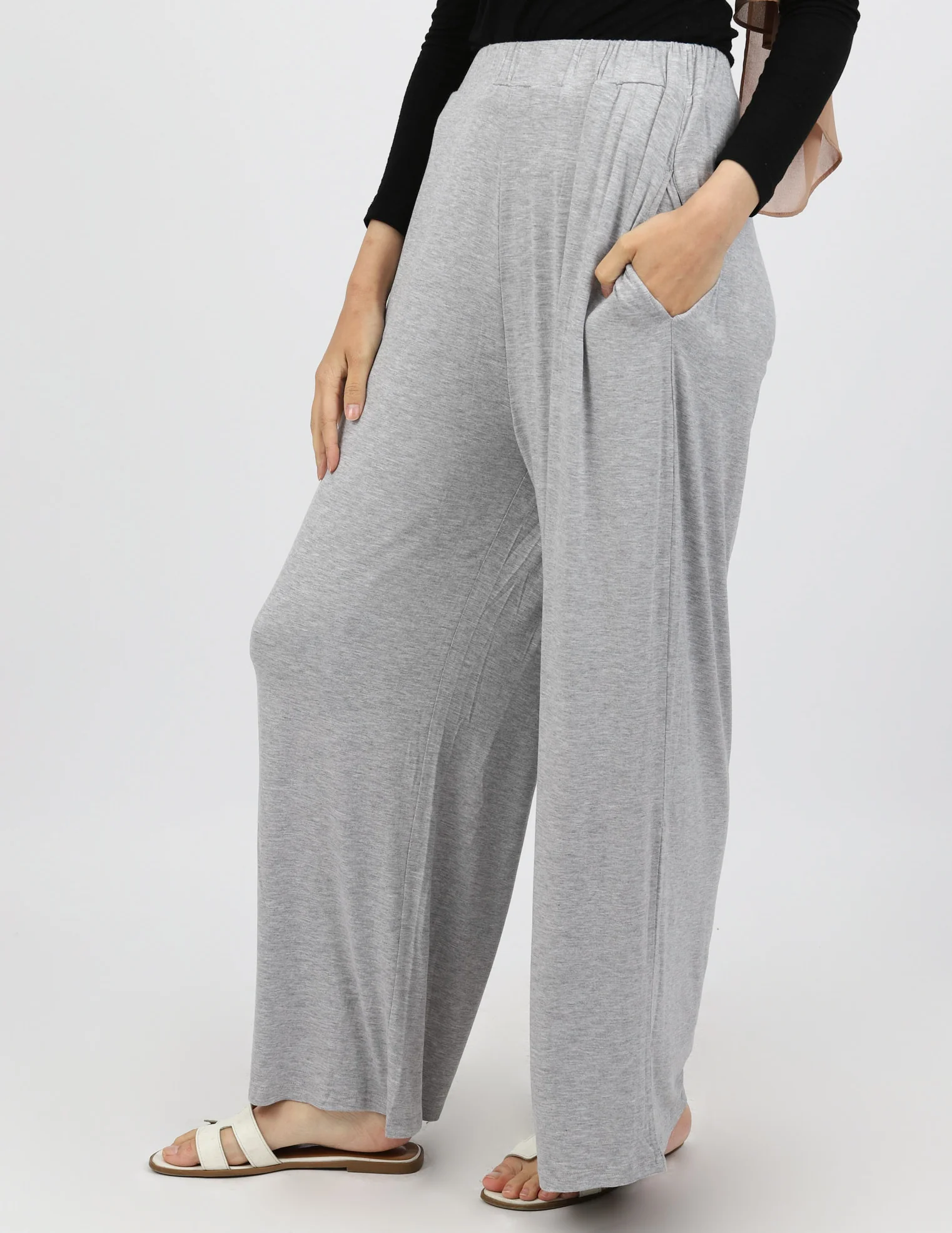 Jersey Wide Leg Pants - Image 11