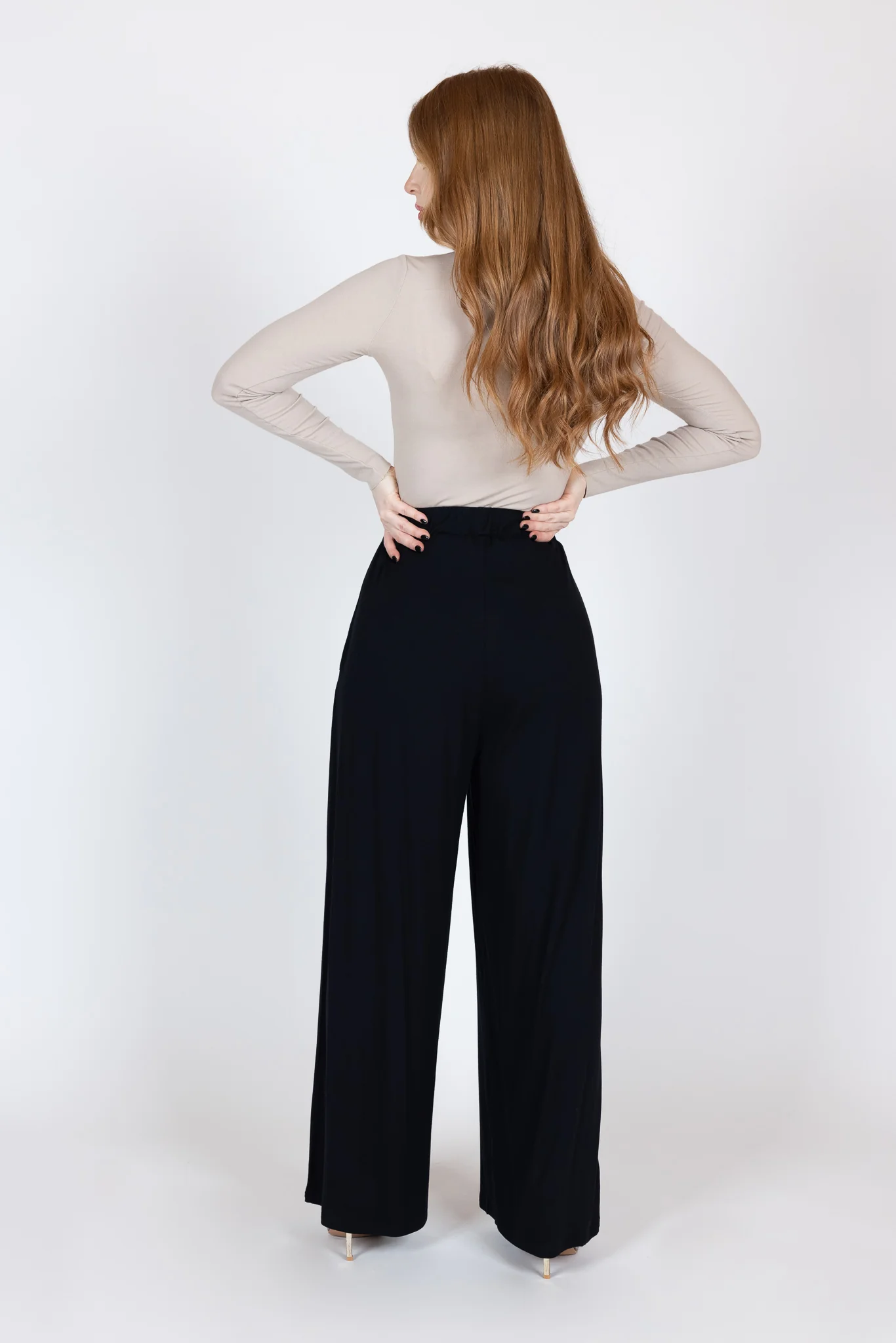 Jersey Wide Leg Pants - Image 3