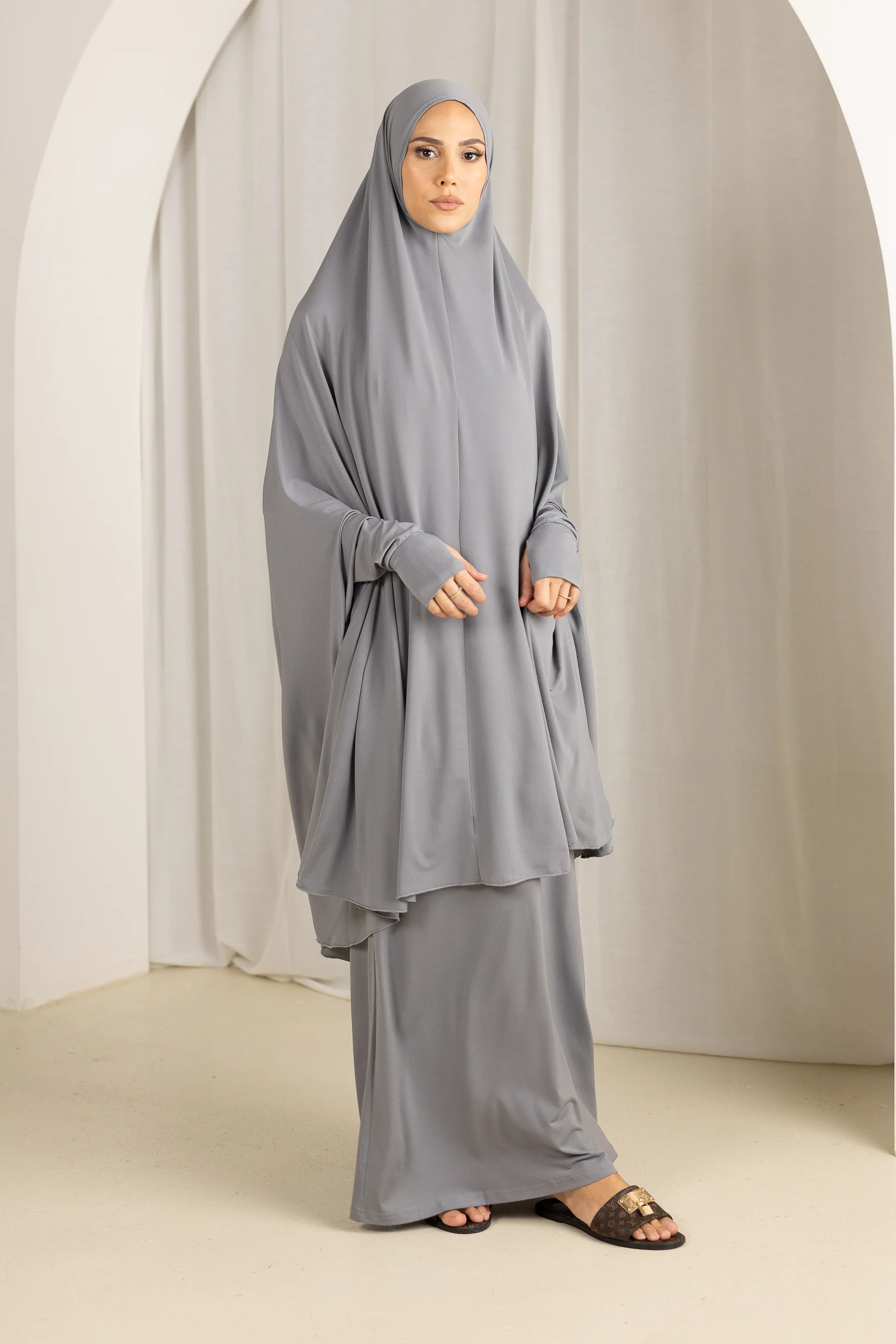 Jilbab Prayer Set - Shades of Grey - Image 2