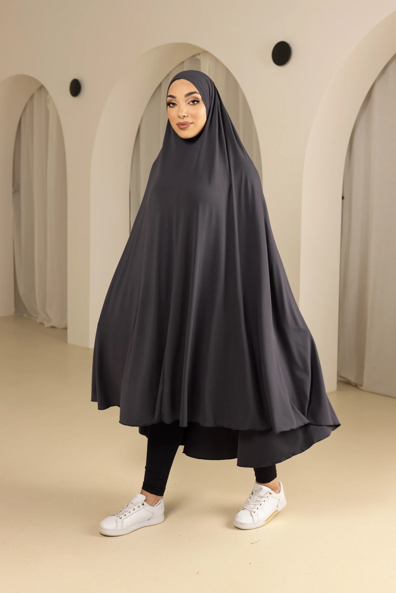 Jilbab No Sleeve Smooth Fit - Shades of Black - Image 4