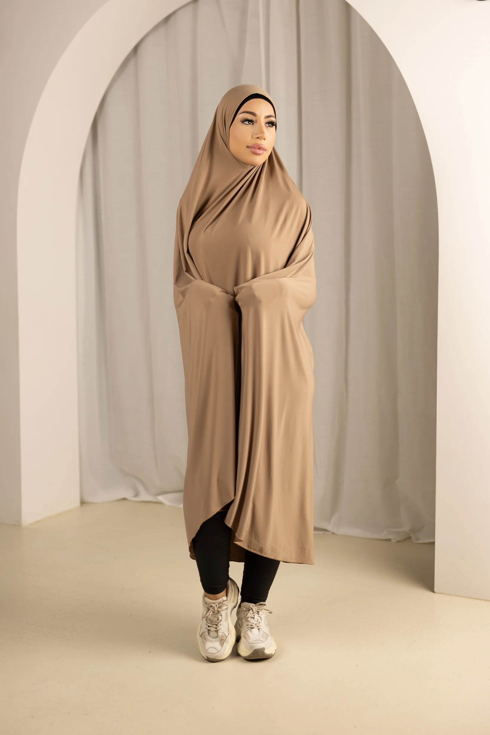 Jilbab No Sleeve Smooth Fit - Shades of Brown - Image 11
