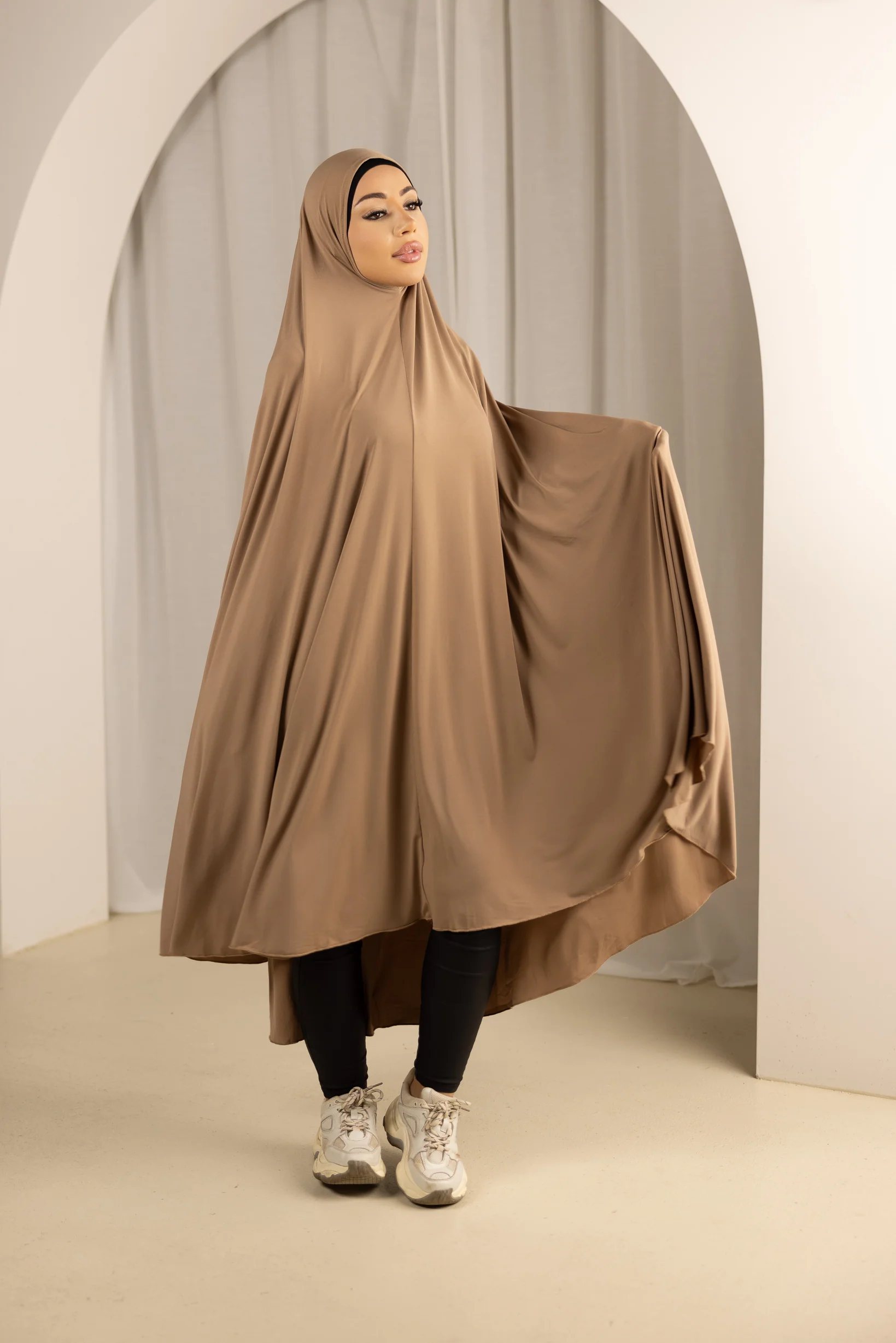 Jilbab No Sleeve Smooth Fit - Shades of Brown - Image 12