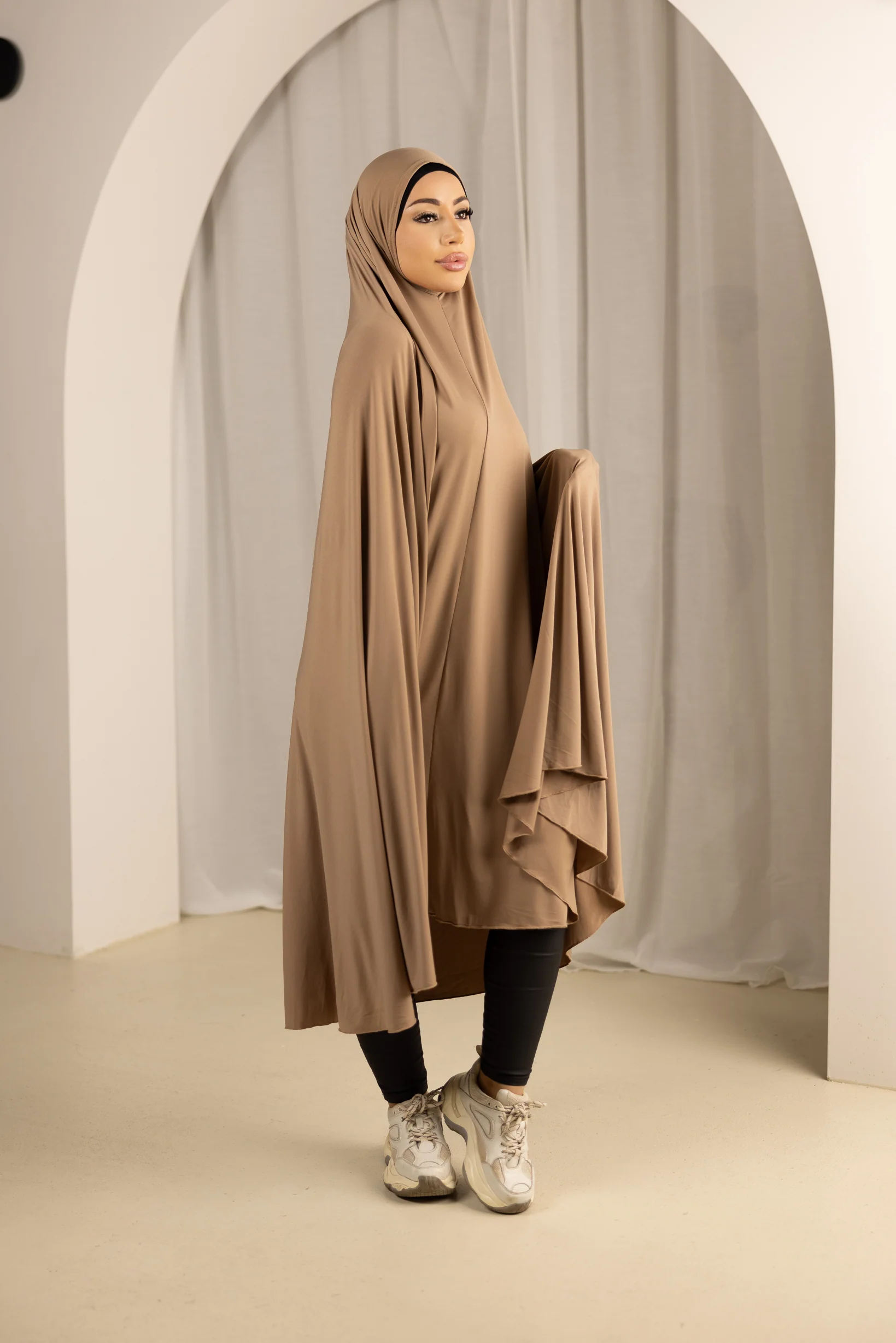 Jilbab No Sleeve Smooth Fit - Shades of Brown - Image 13