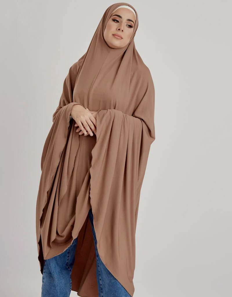 Jilbab No Sleeve Smooth Fit - Shades of Brown - Image 16